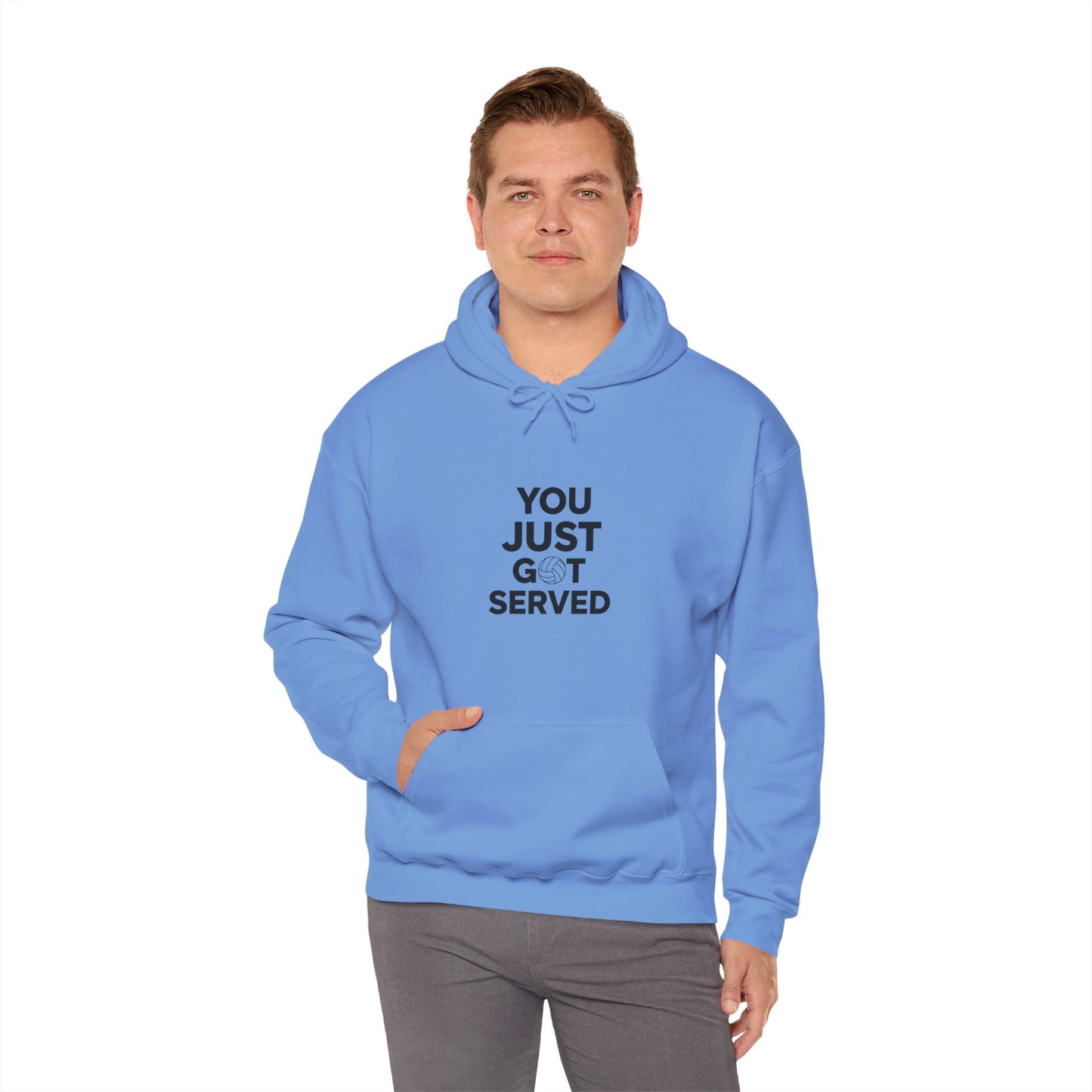 Unisex blue volleyball hoodie