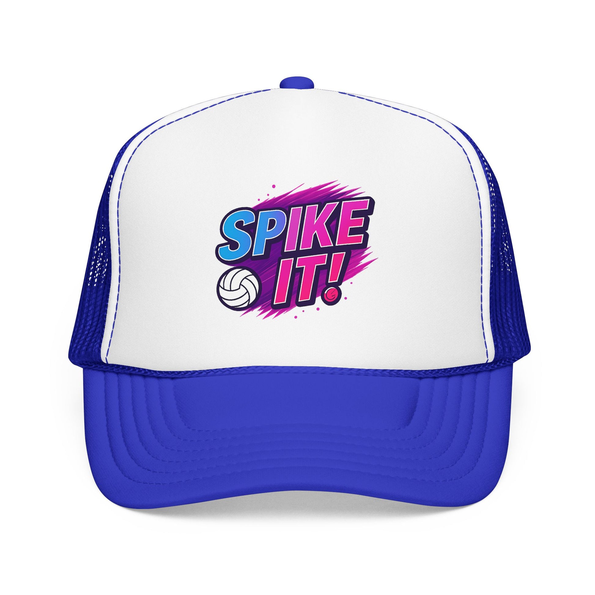All caps Spike It bold lettering hat design
