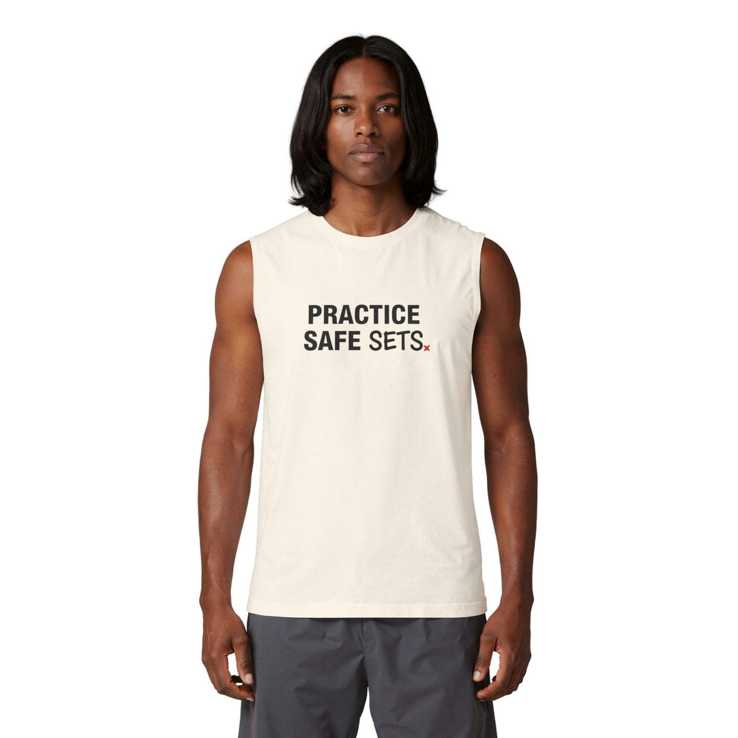 Clean typography safe sets volleyball phrase tank