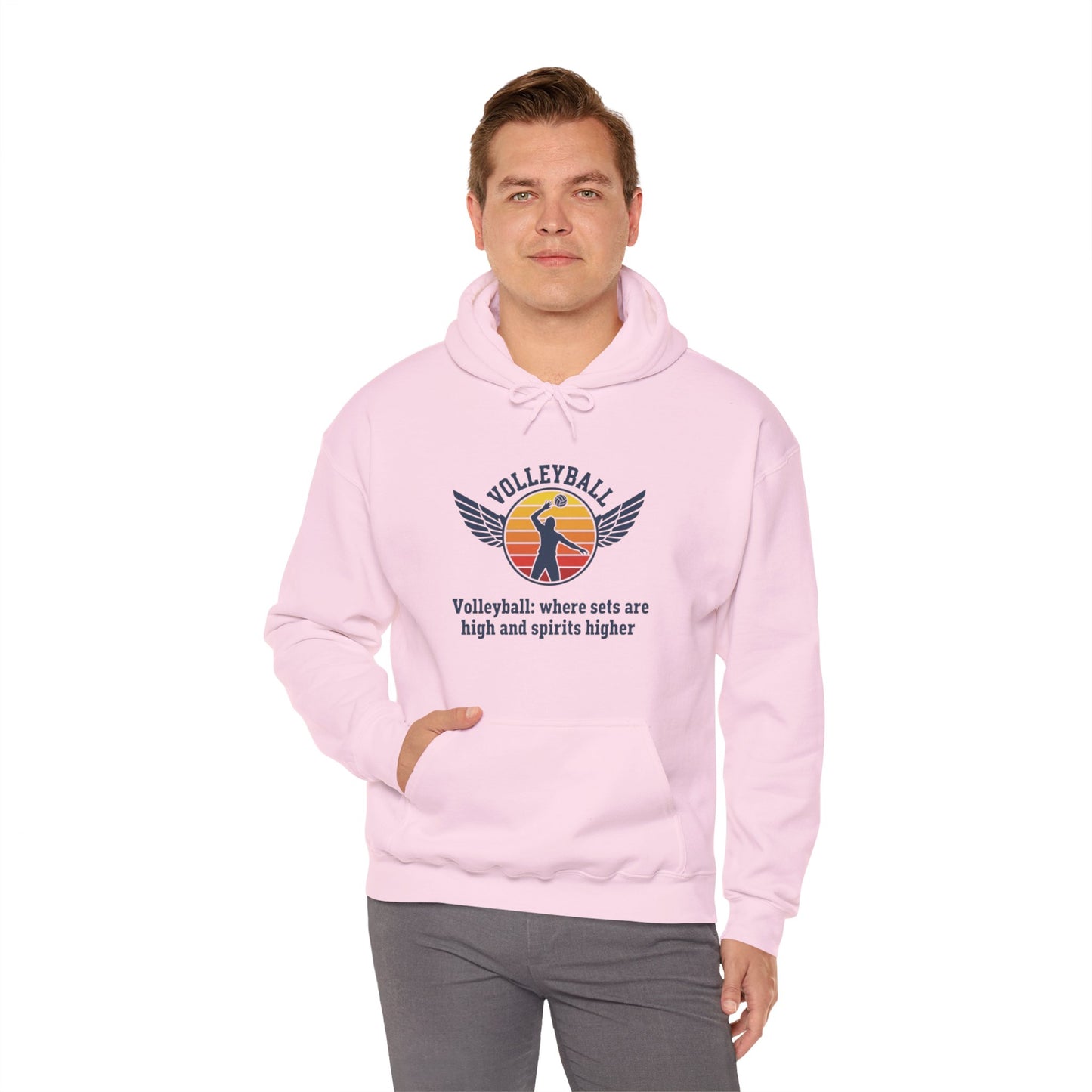 Inspirational volleyball design hoodie
