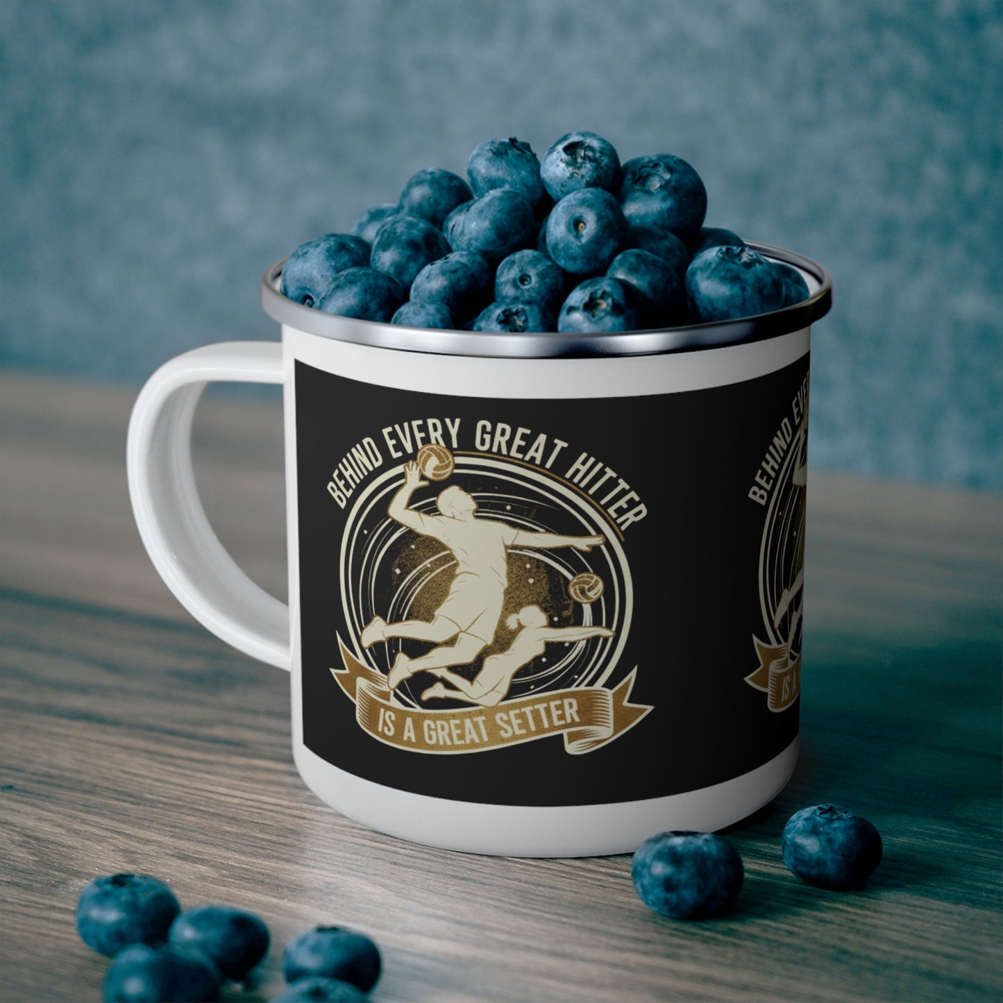 Volleyball player mug for hot drinks