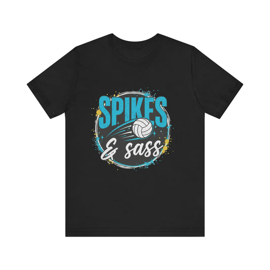 Spikes and Sass volleyball t-shirt design
