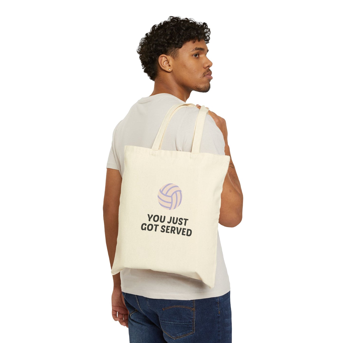 funny volleyball tote bag for competitive players