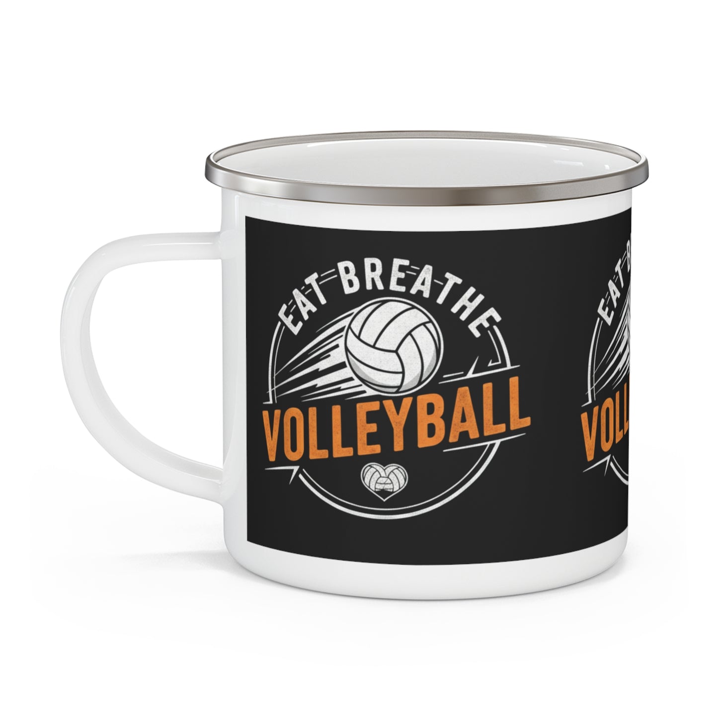 Funny volleyball quote enamel mug