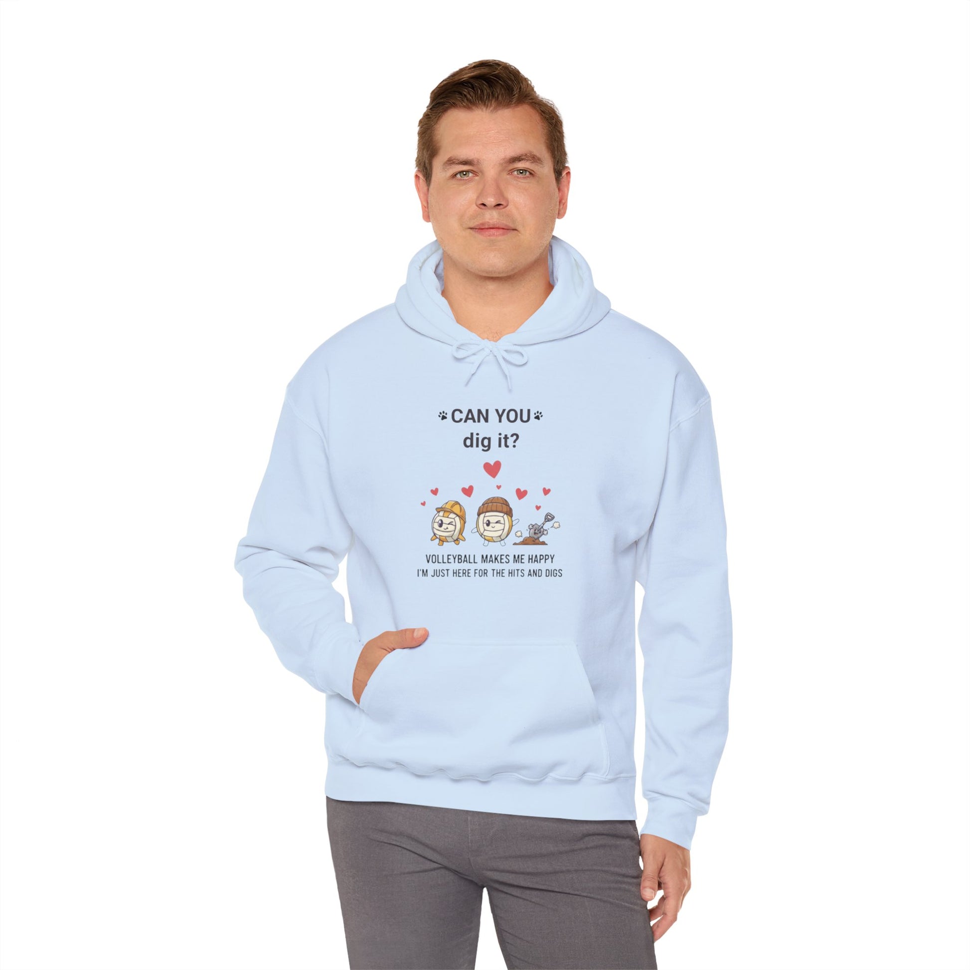 Men's and women's volleyball hoodie cartoon print