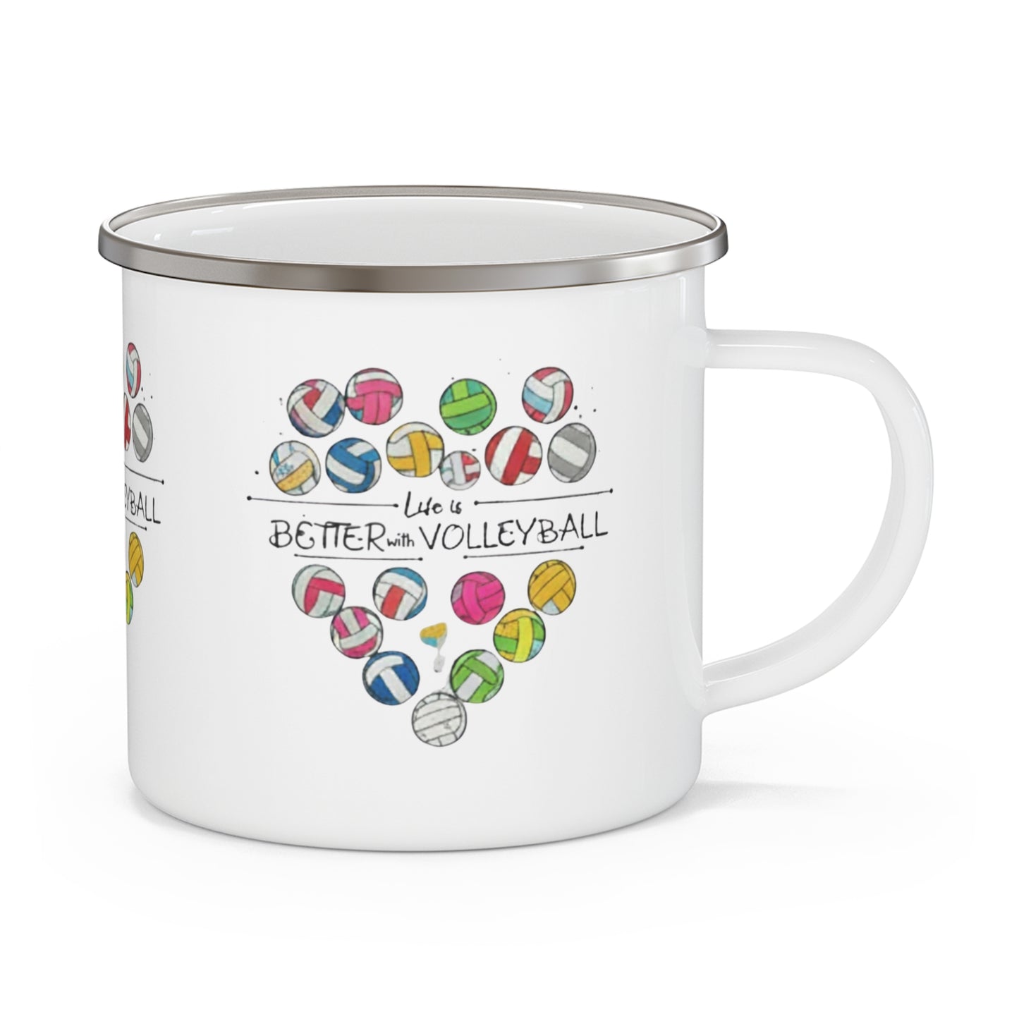 Cute volleyball heart coffee mug