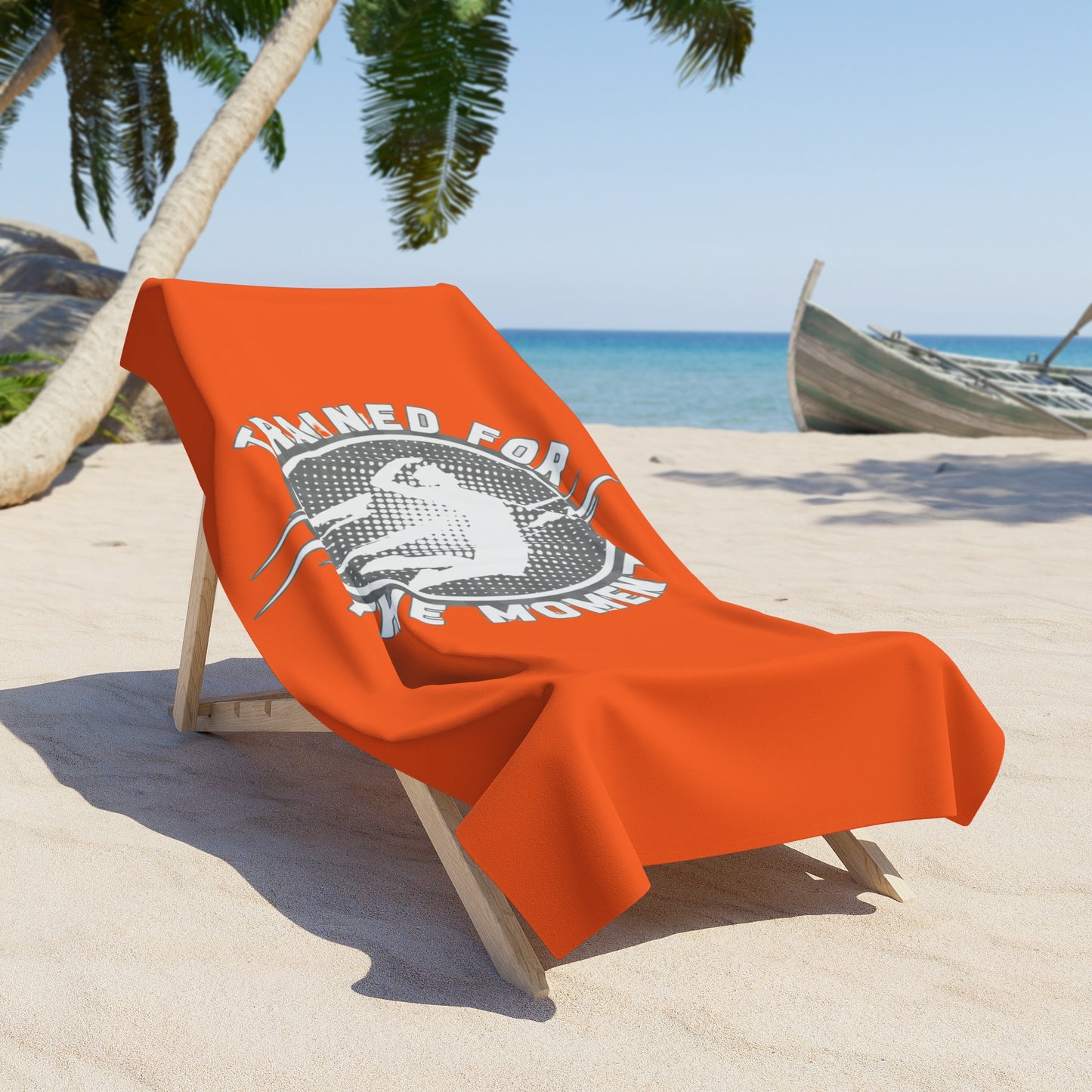 Volleyball preparation slogan printed beach towel design