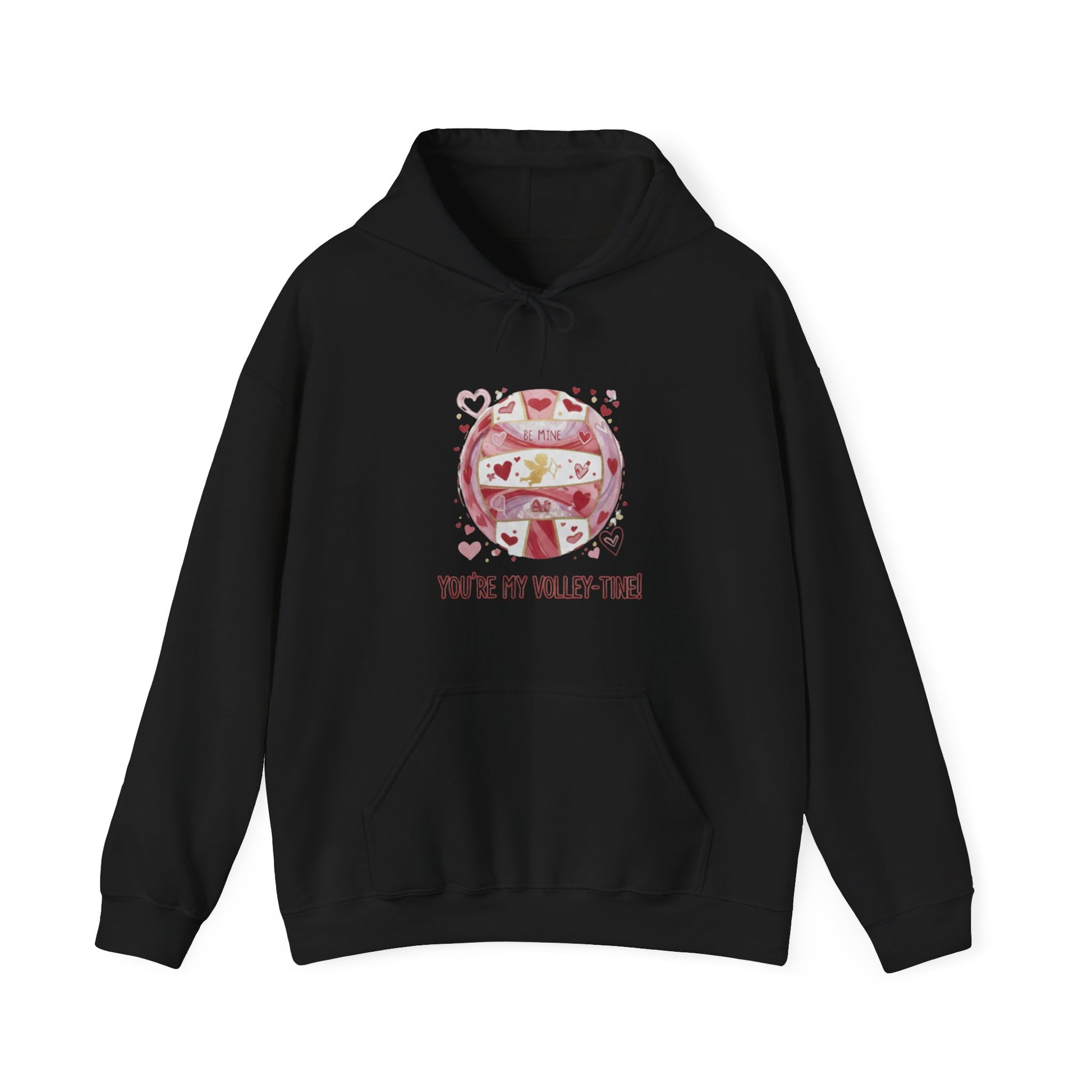 Volleyball Valentine phrase You’re My Volley-tine hoodie graphic