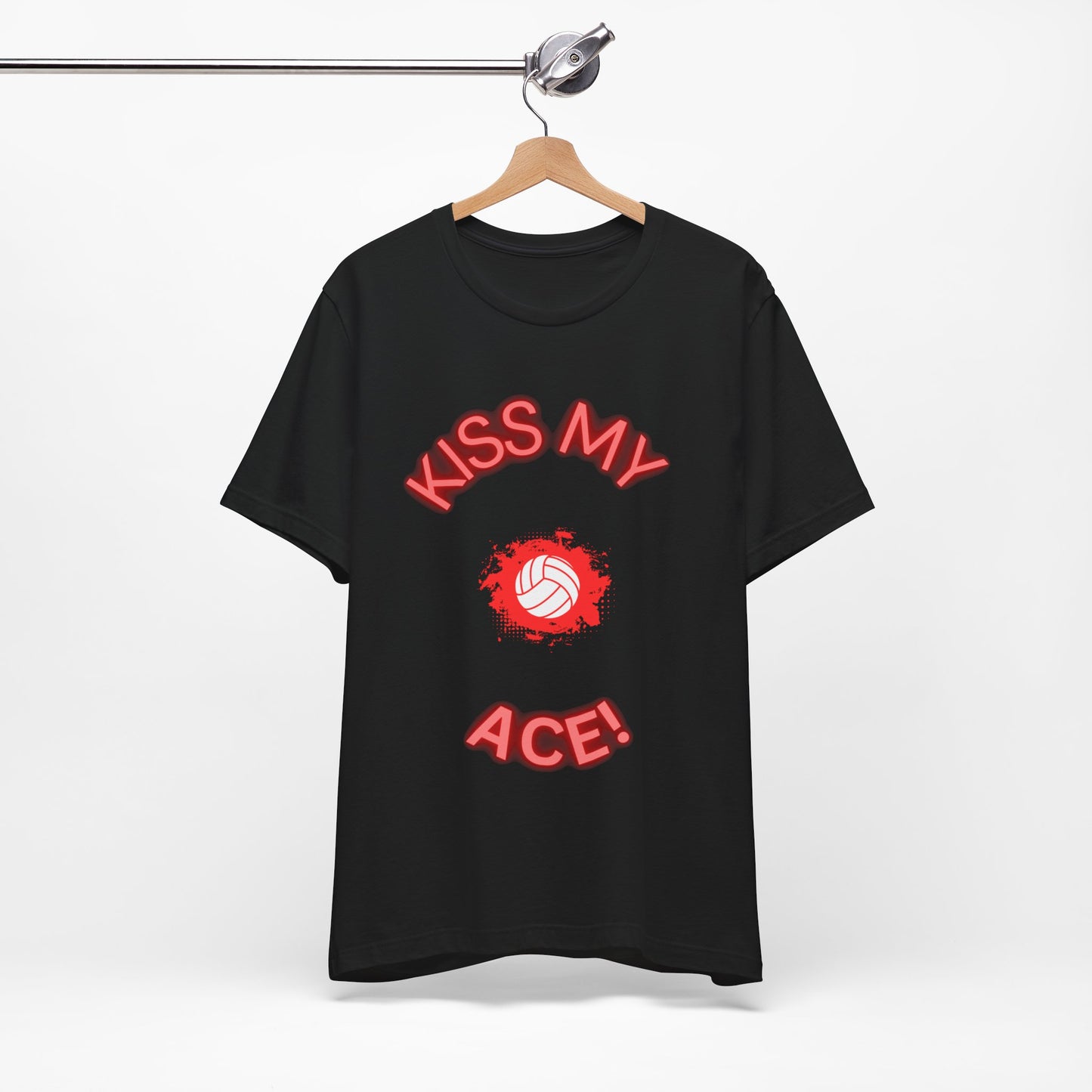 Funny volleyball shirt with “Kiss My Ace” print for players and fans