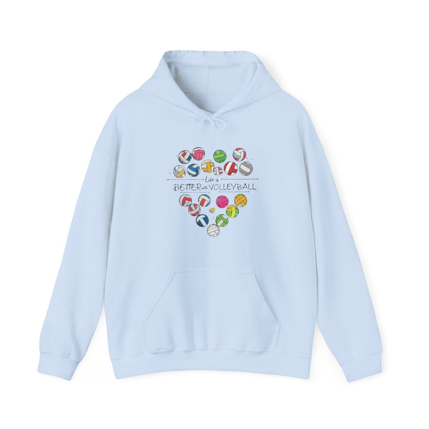 Volleyball heart graphic sweatshirt