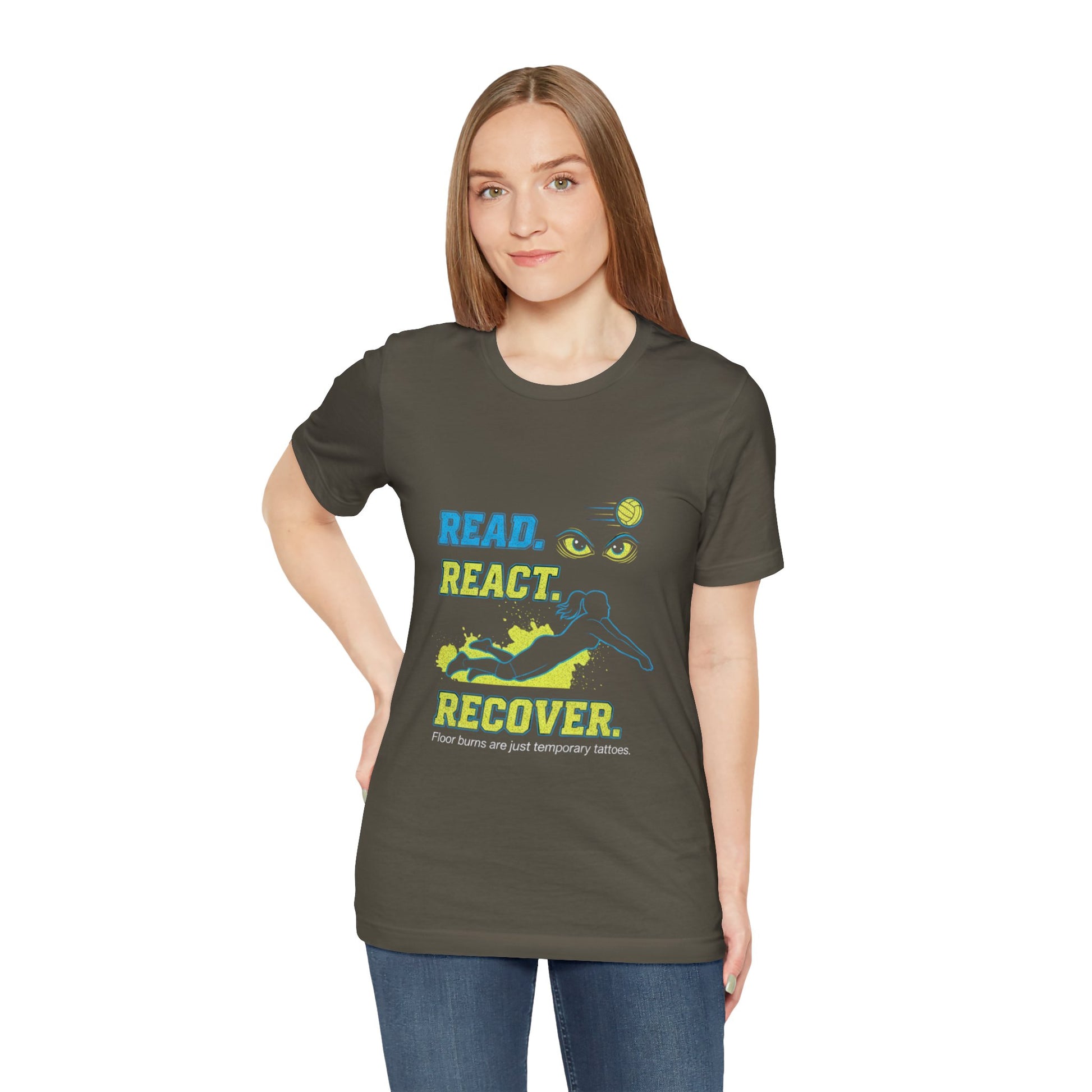 Read React Recover athletic mindset shirt graphic
