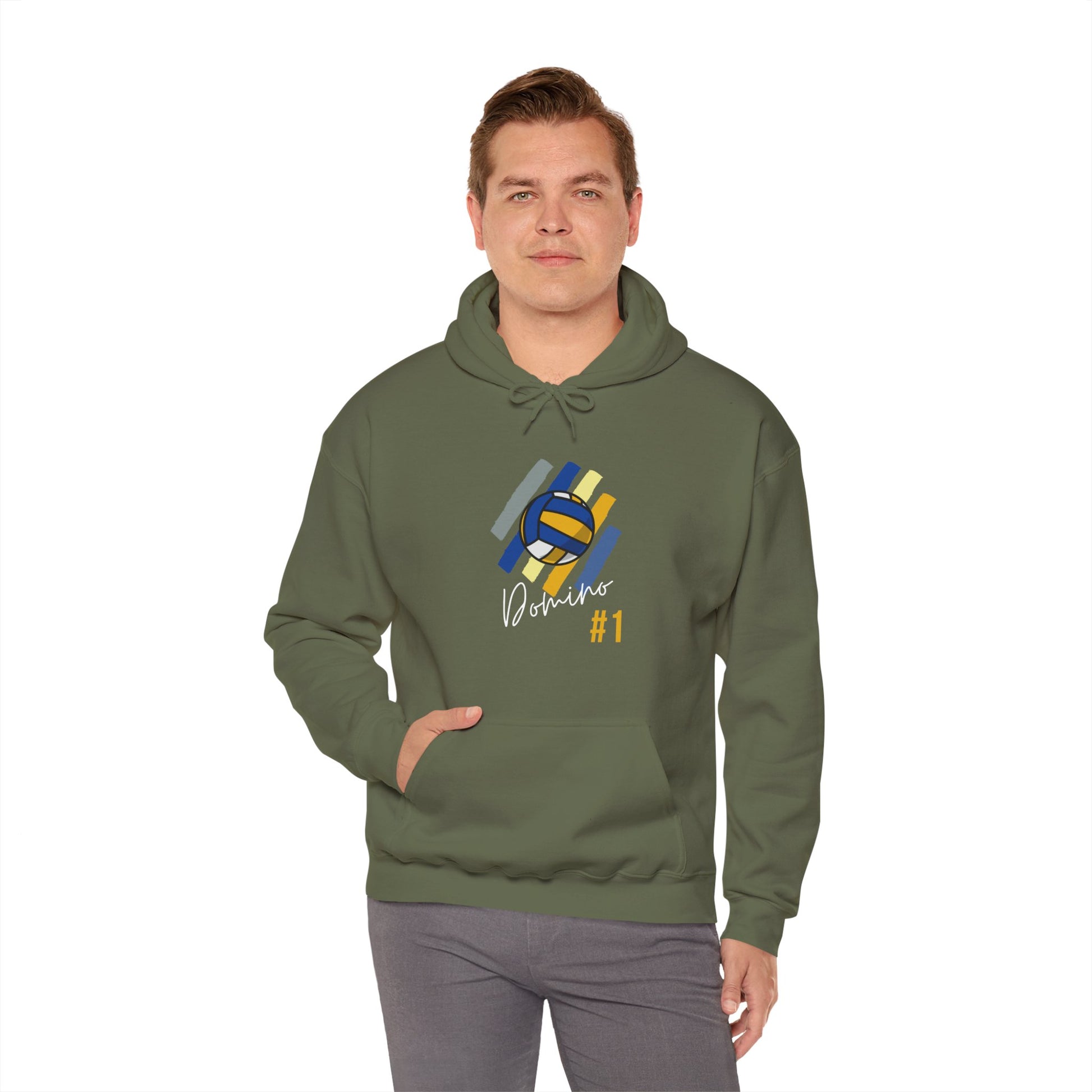 cozy volleyball hoodie styled for city park games