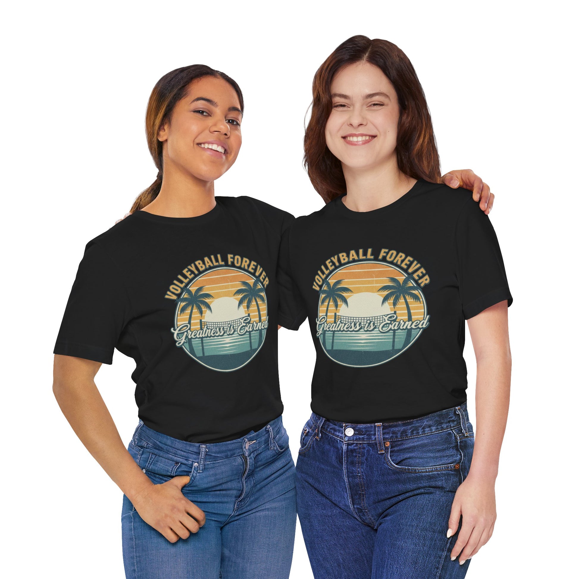 Volleyball fan lifestyle typography t-shirt