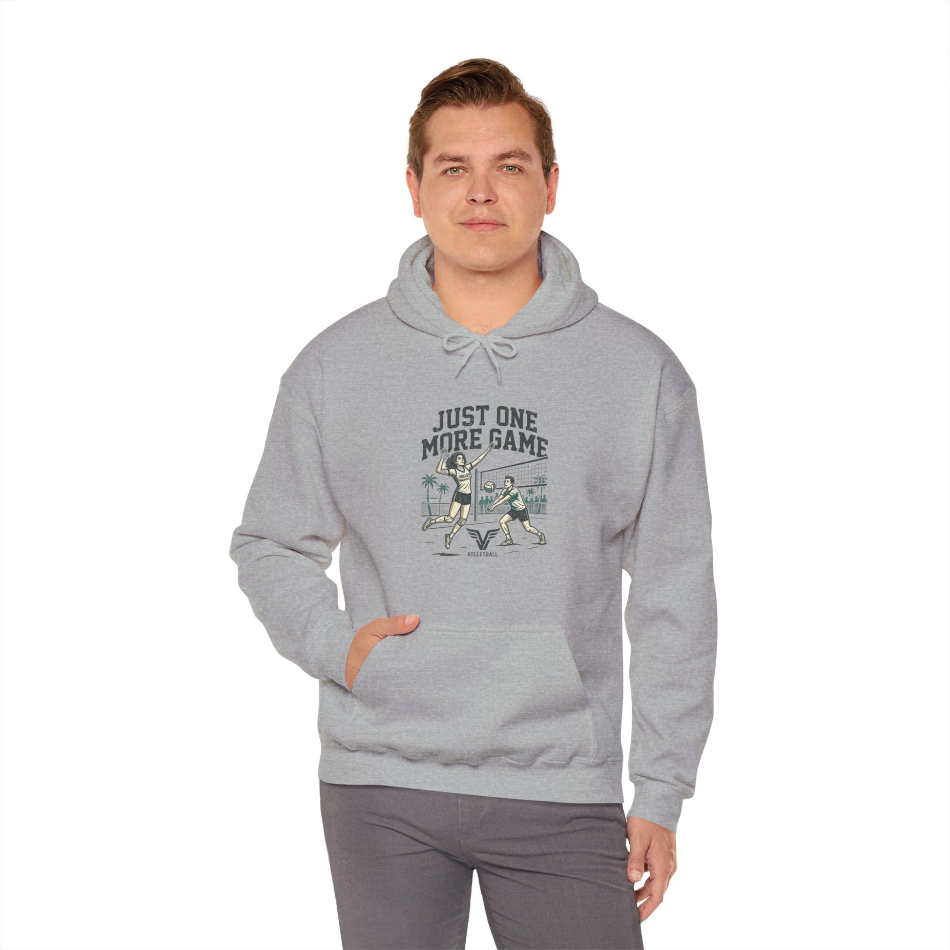 ust one more game volleyball humor hoodie