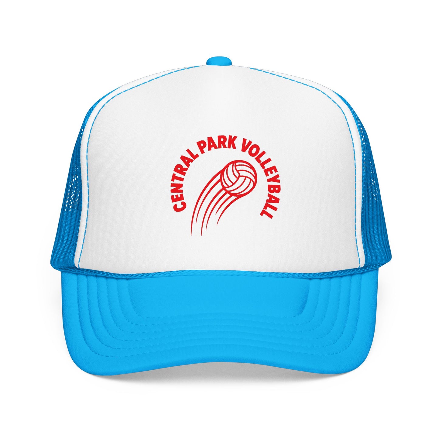 Clean Central Park fire text volleyball design
