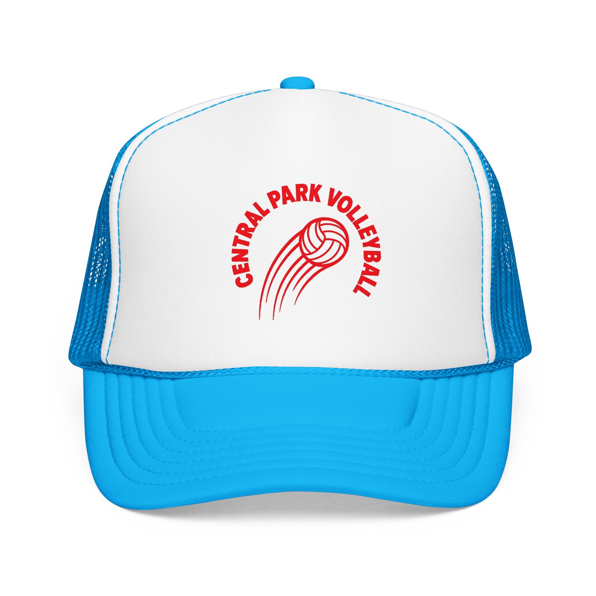 Clean Central Park fire text volleyball design