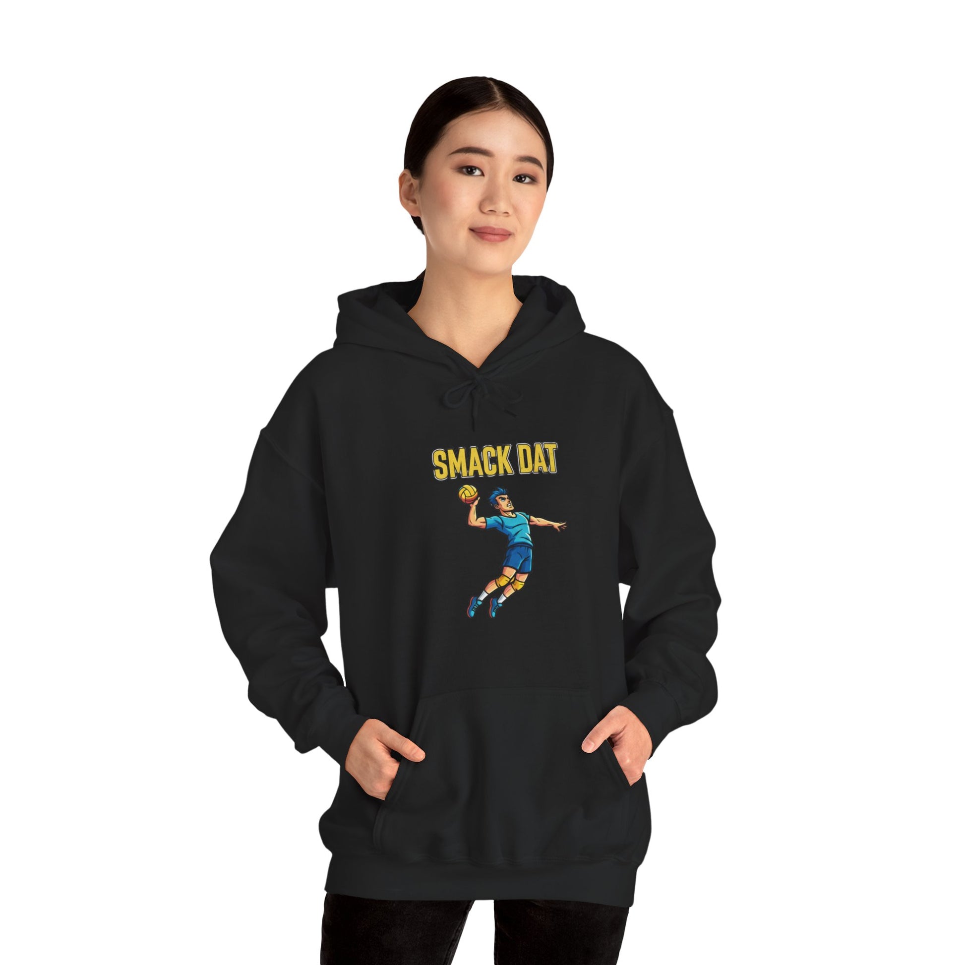 Smack Dat hitter phrase volleyball cartoon hoodie