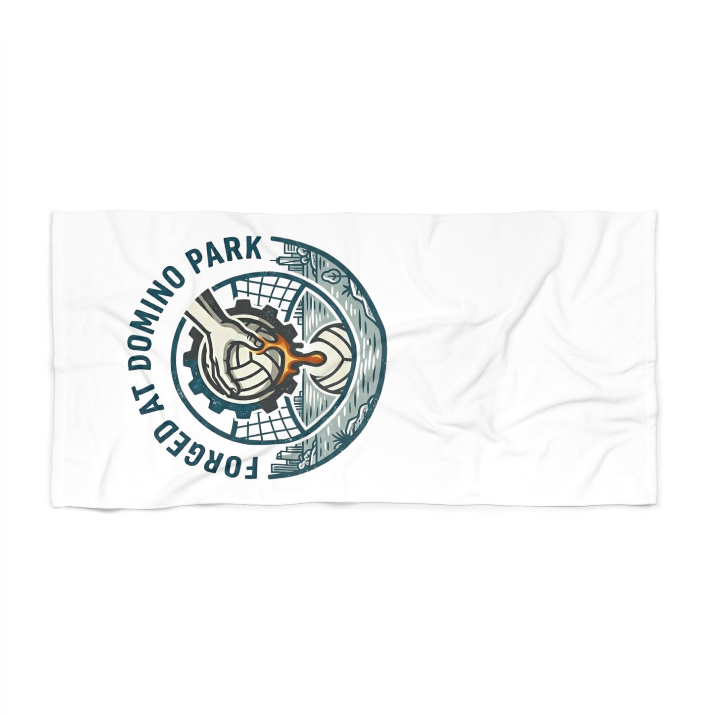 Forged at Domino Park Volleyball Beach Towel