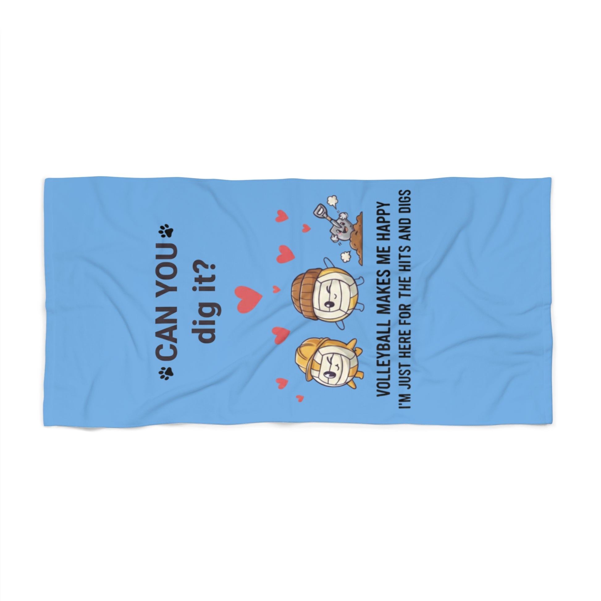 Can You Dig It? cartoon beach towel