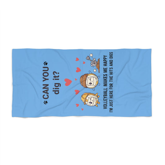 Can You Dig It? cartoon beach towel