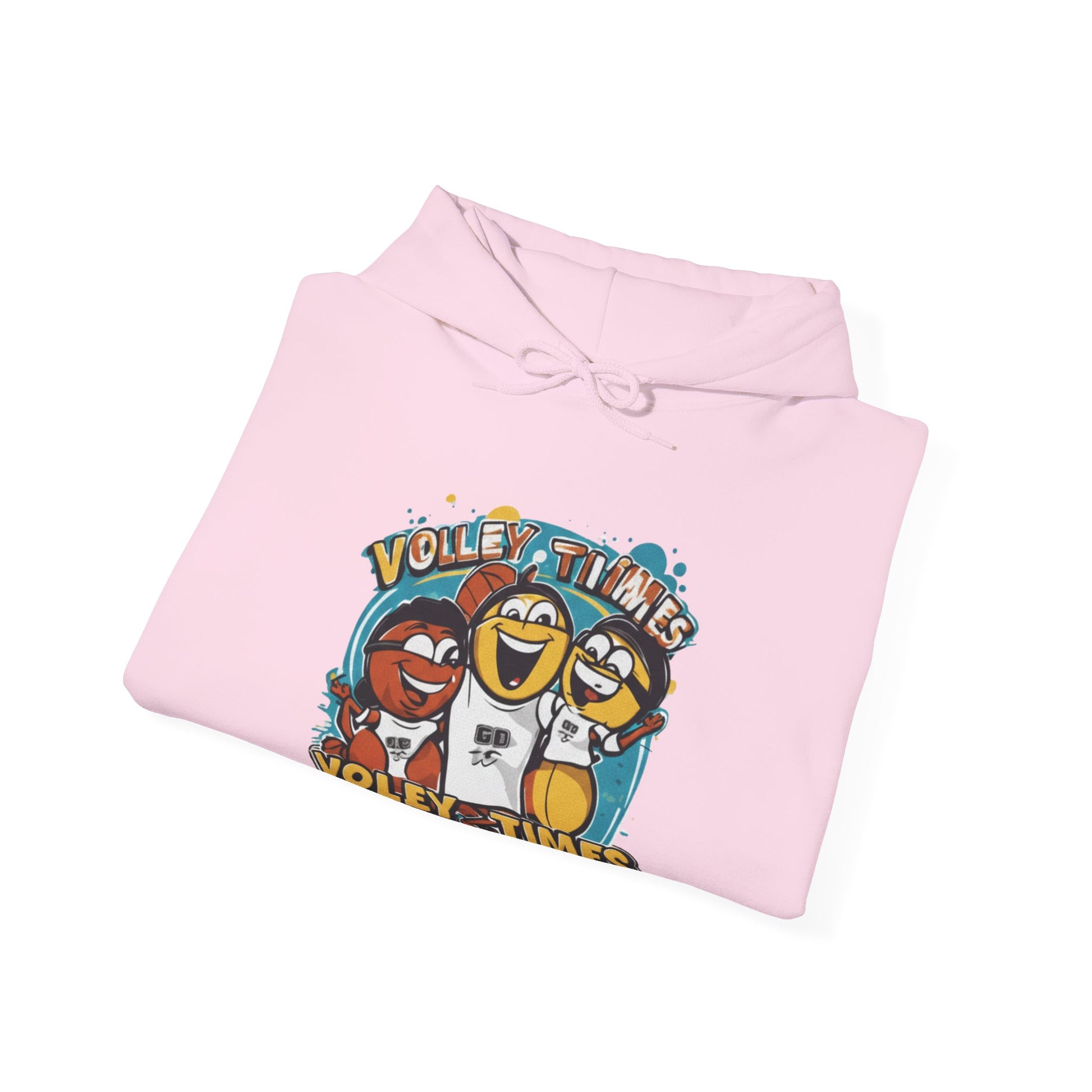 Volleyball Times graphic hoodie close-up