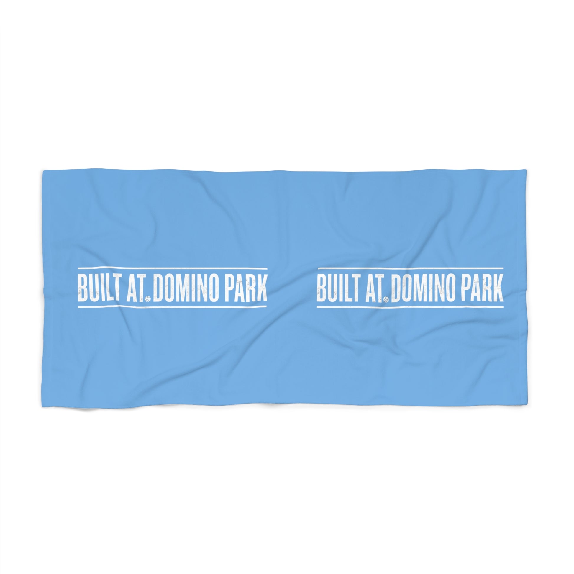 NYC volleyball culture text beach towel design