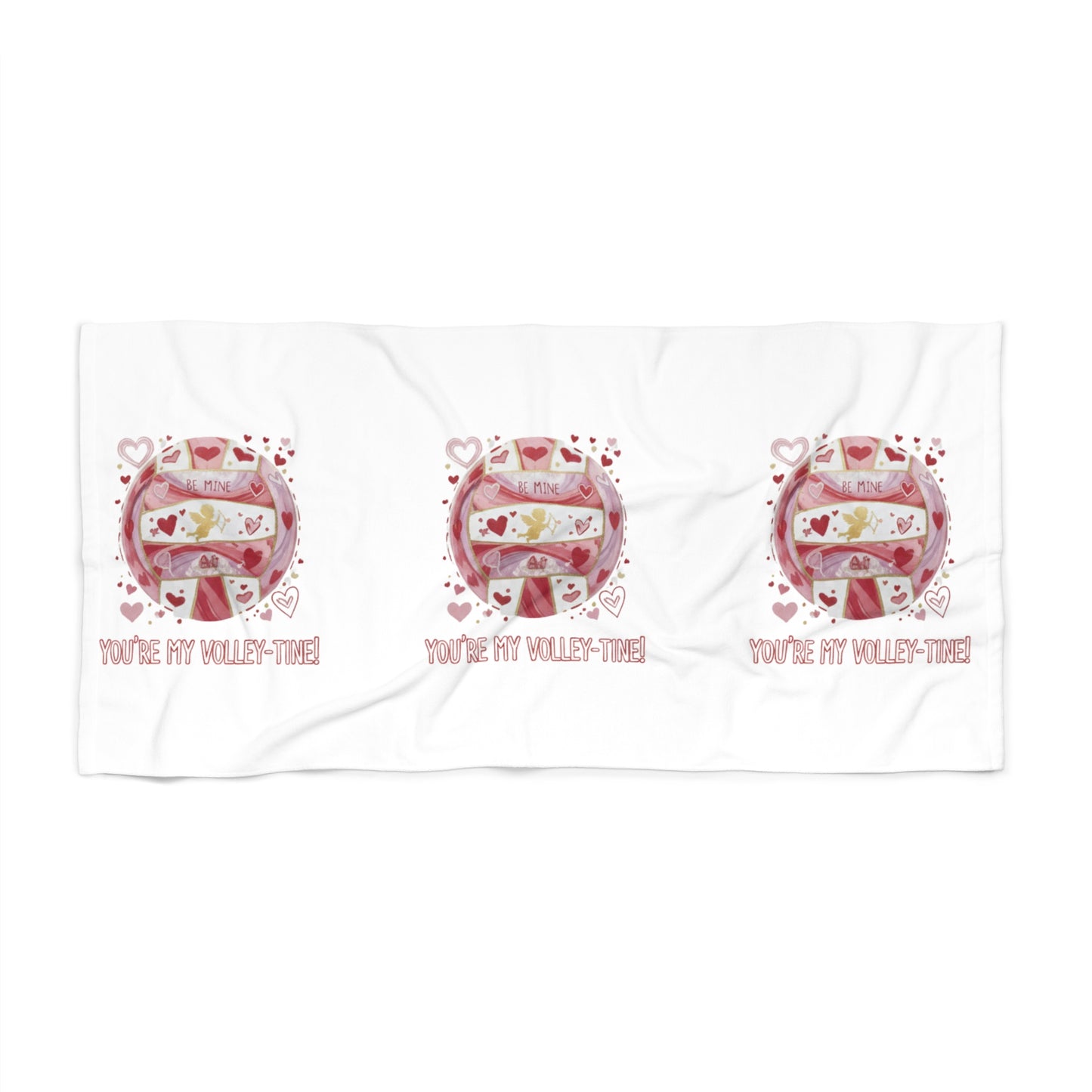 You’re My Volley-tine cute volleyball slogan towel