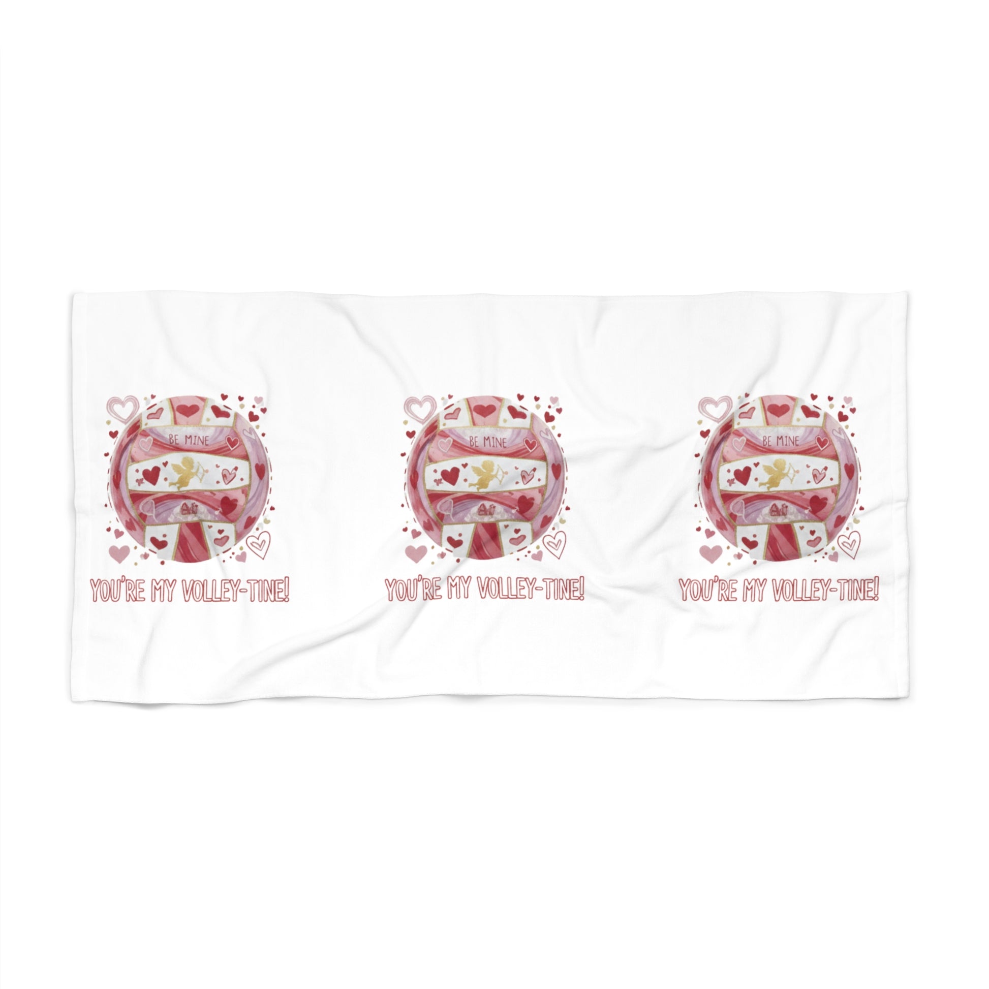 You’re My Volley-tine cute volleyball slogan towel