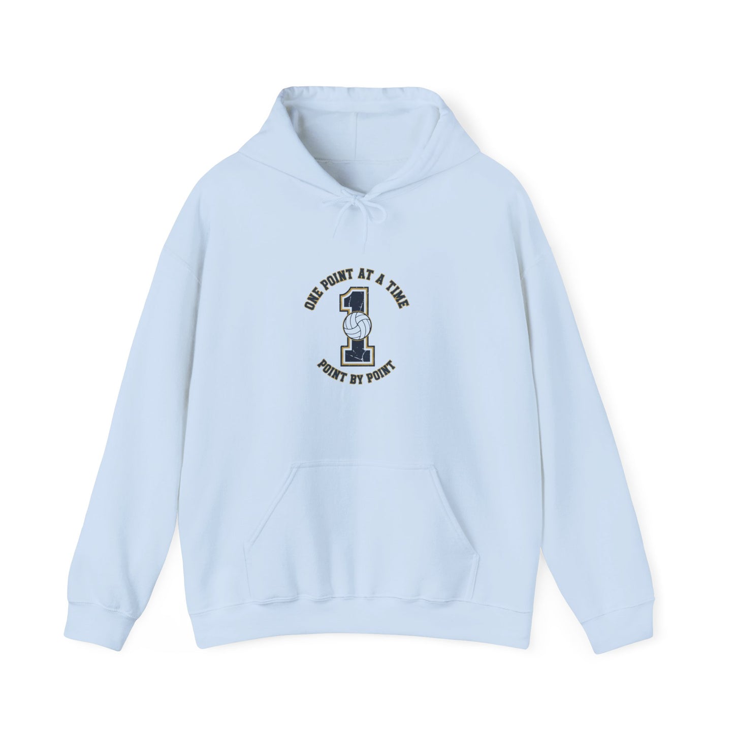 Volleyball mindset phrase One Point at a Time hoodie graphic
