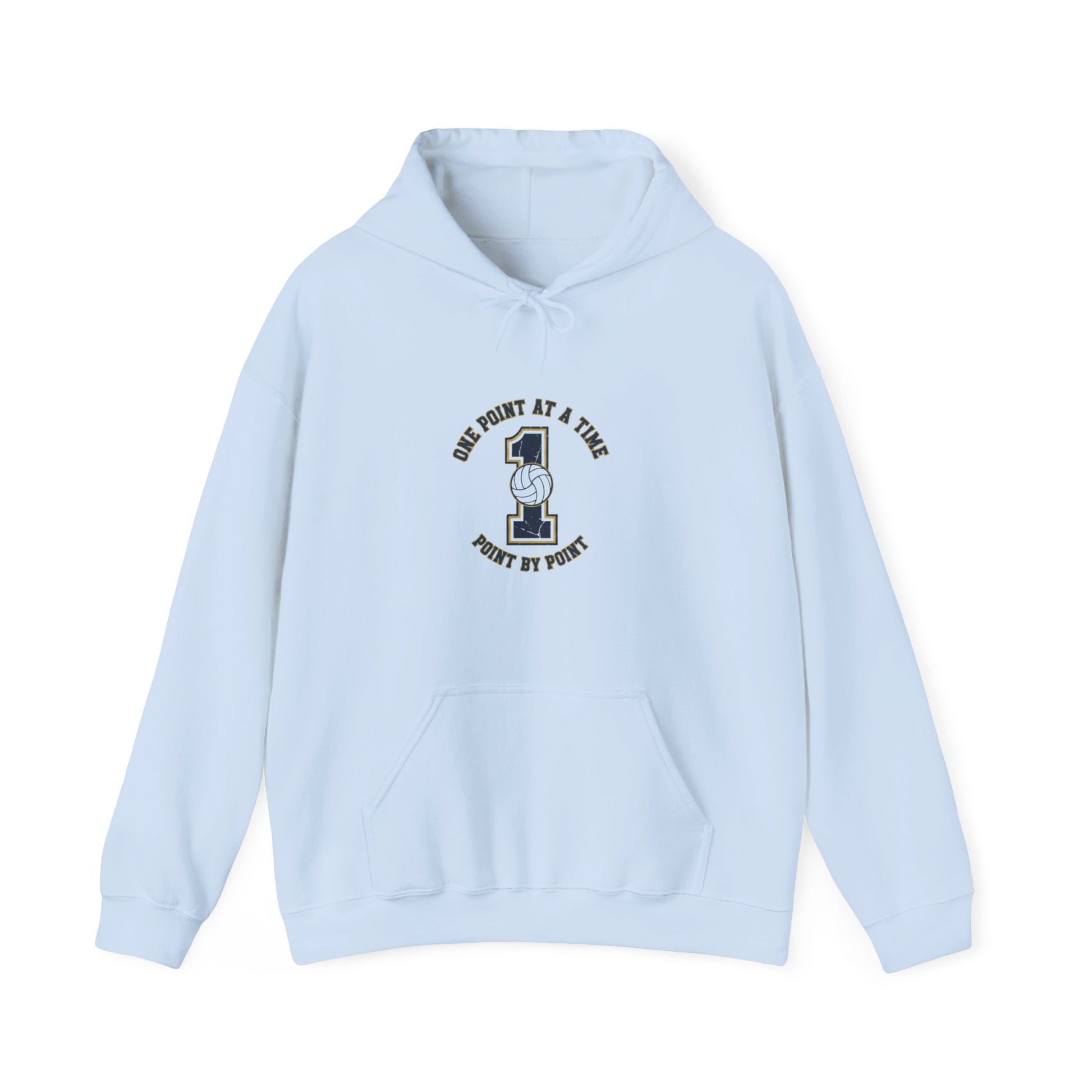 Volleyball mindset phrase One Point at a Time hoodie graphic