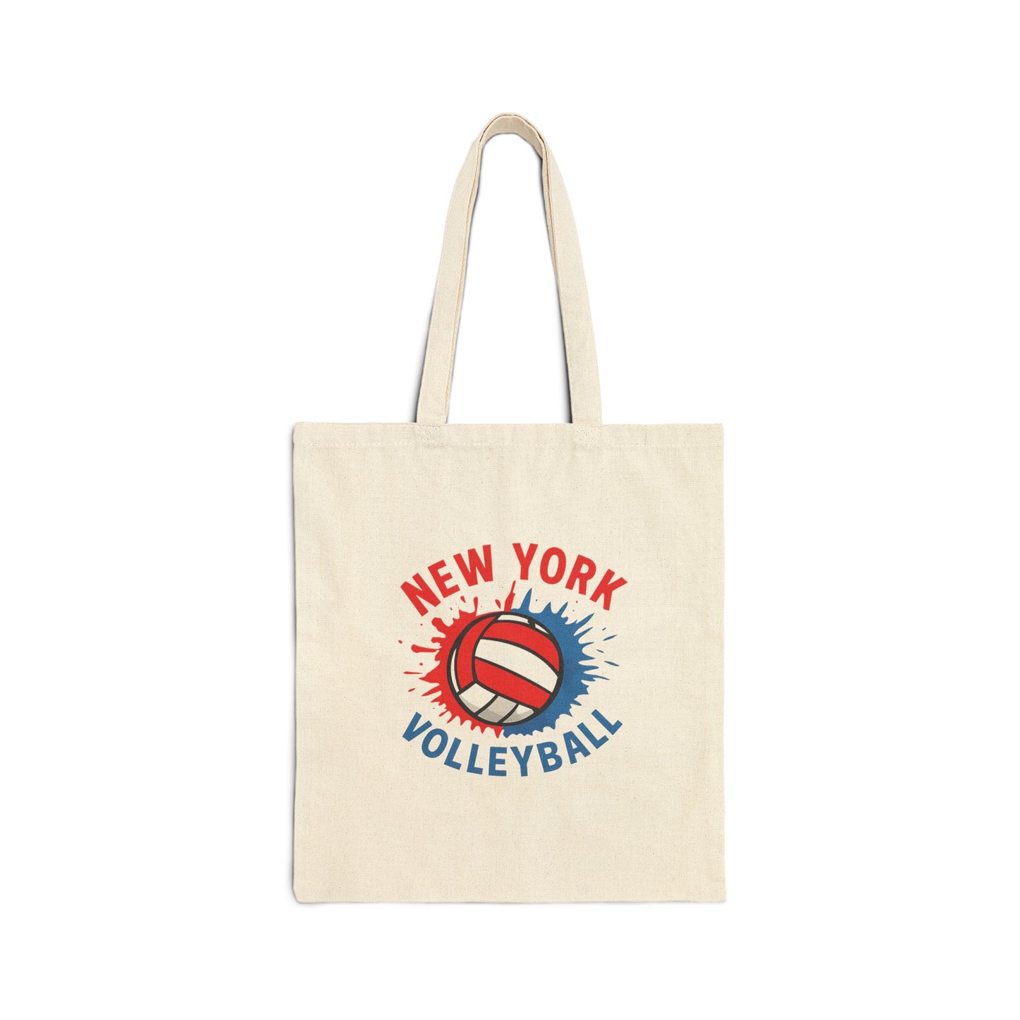 nyc volleyball tote bag with water splash graphic