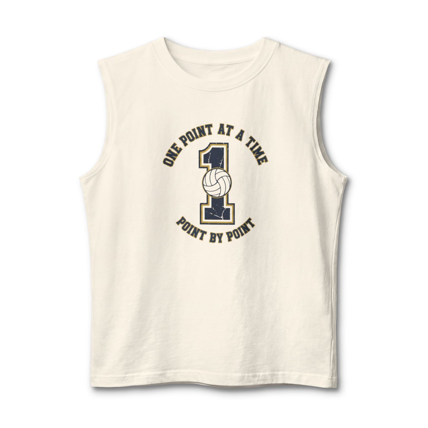 Focused volleyball mindset sleeveless shirt text design
