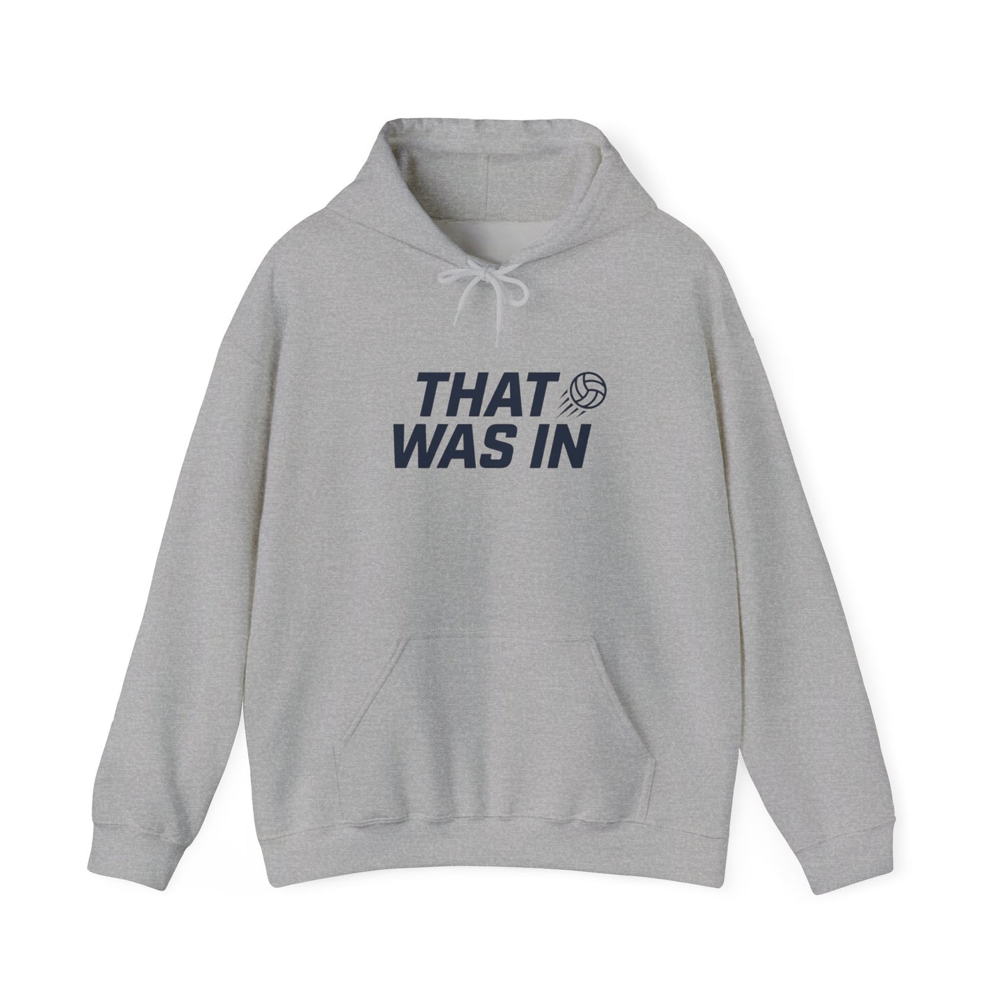 that was in volleyball hoodie front chest text design