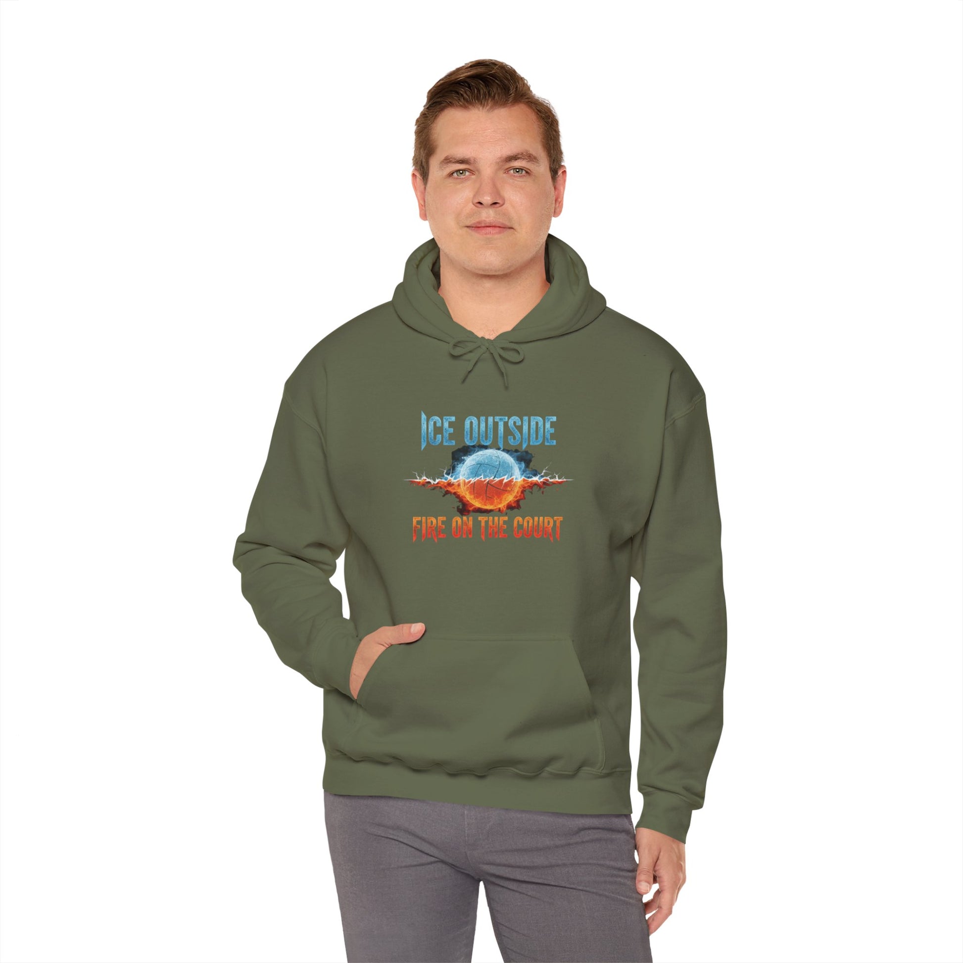 Volleyball performance slogan typography hoodie
