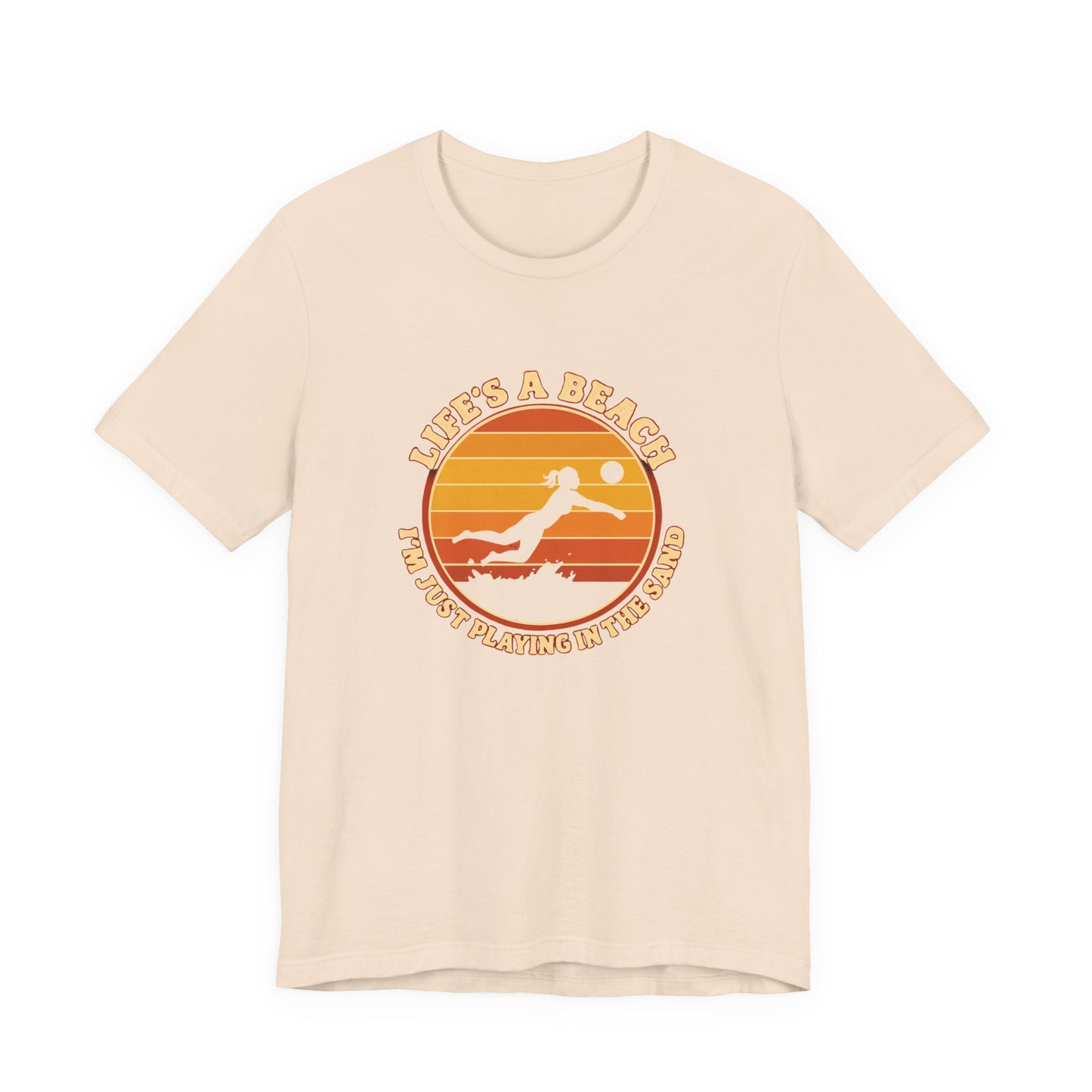 Life’s a beach volleyball quote shirt graphic