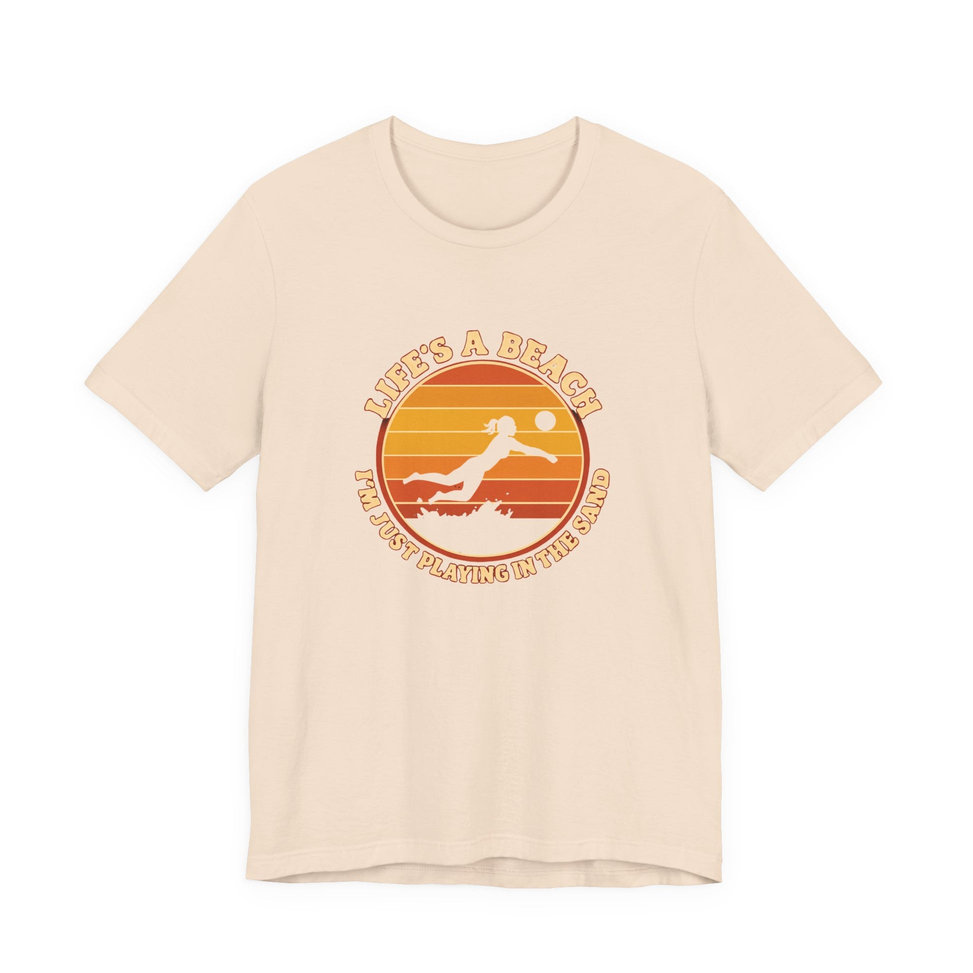 Life’s a beach volleyball quote shirt graphic