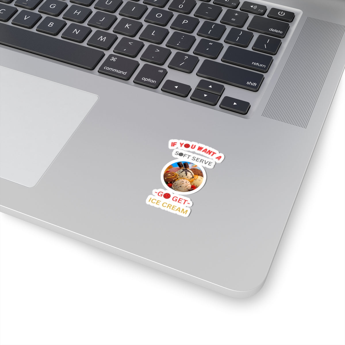 Durable volleyball-themed sticker for gear and accessories