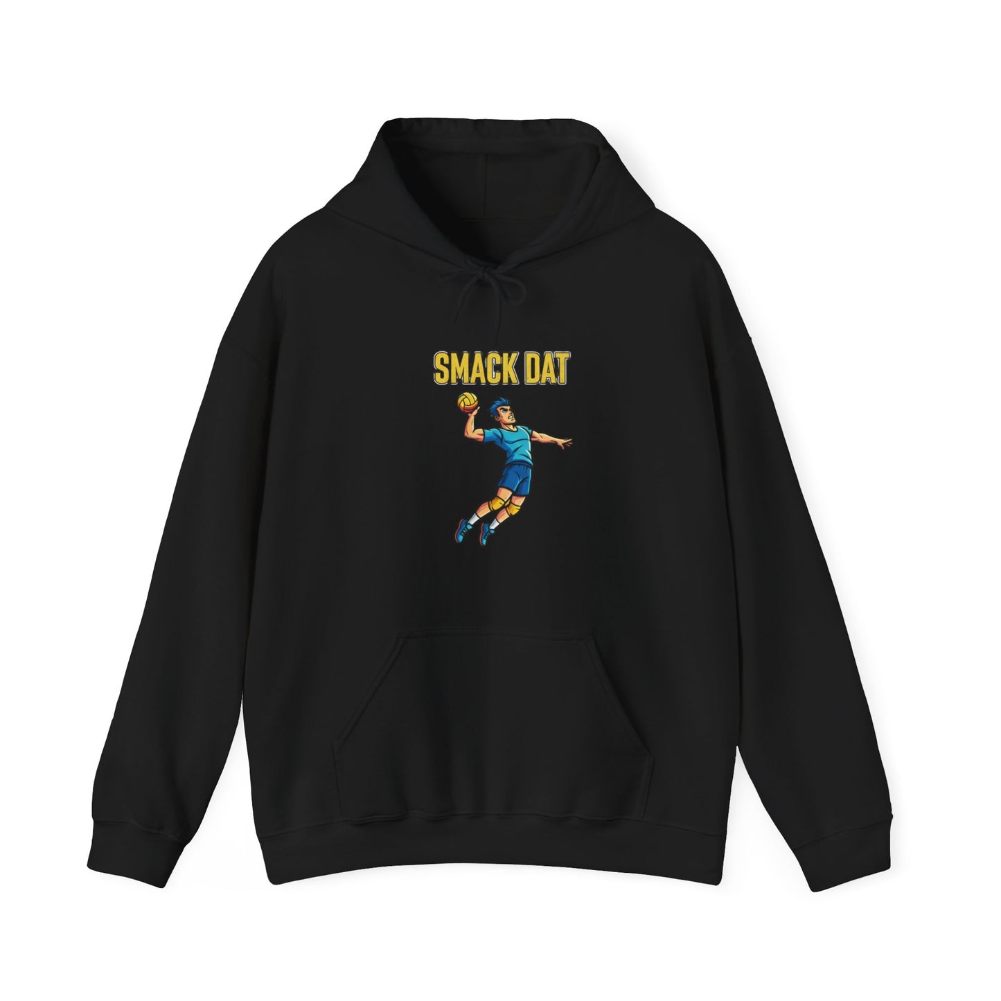 Smack Dat cartoon volleyball spike hoodie design