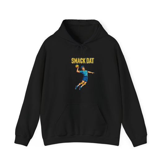 Smack Dat cartoon volleyball spike hoodie design