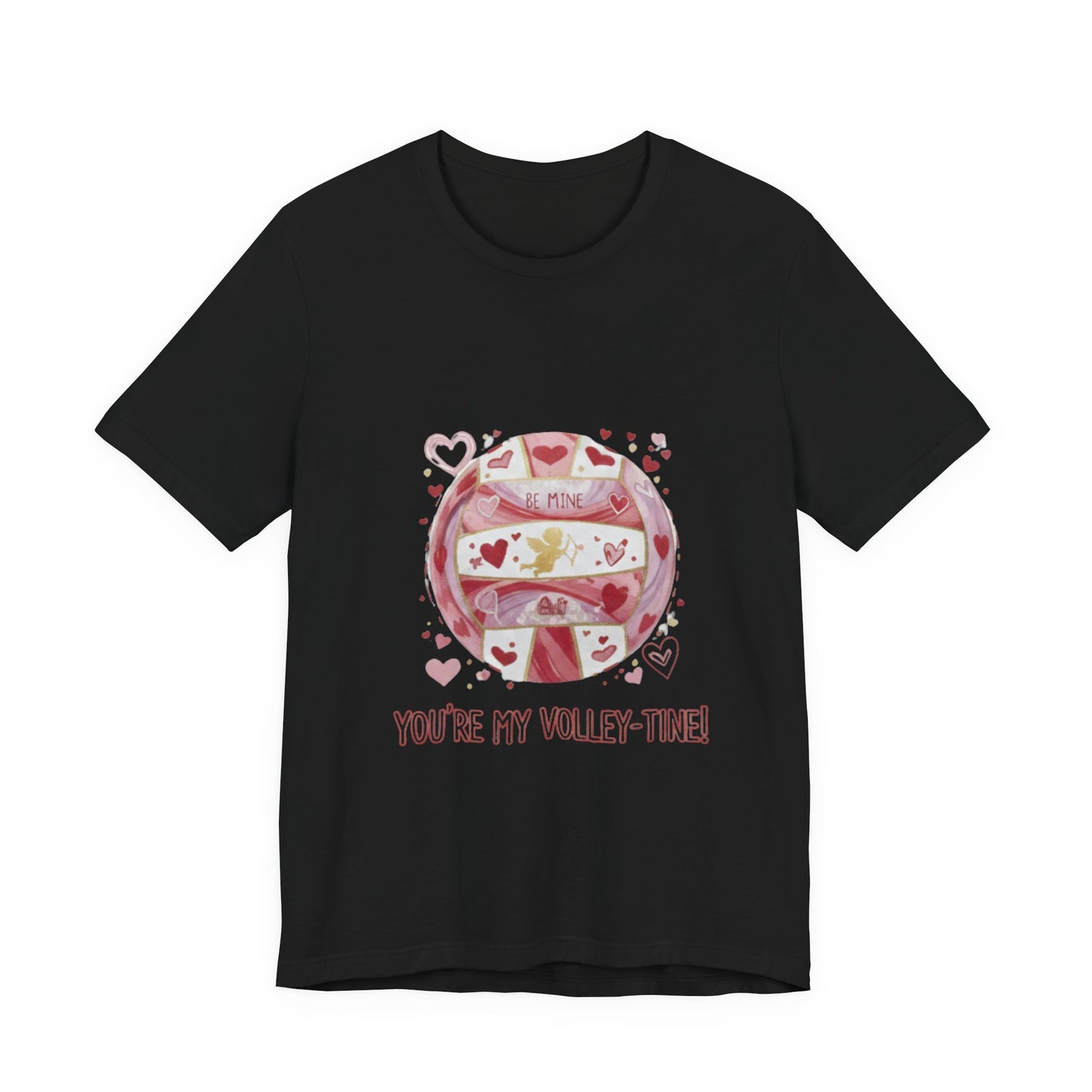 Volleyball Valentine phrase You’re My Volley-tine shirt graphic