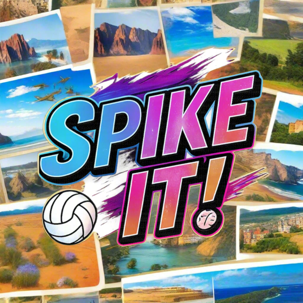 Durable kiss-cut vinyl sticker with volleyball print