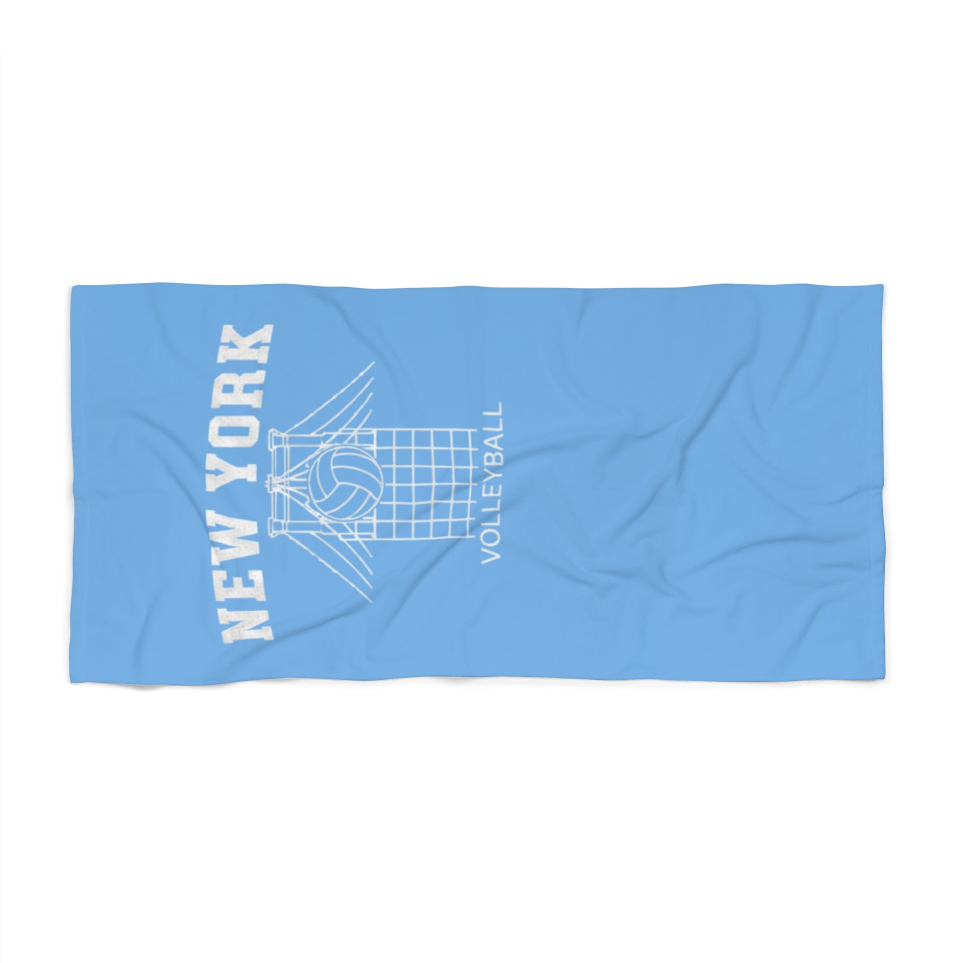 Volleyball representing New York beach towel design