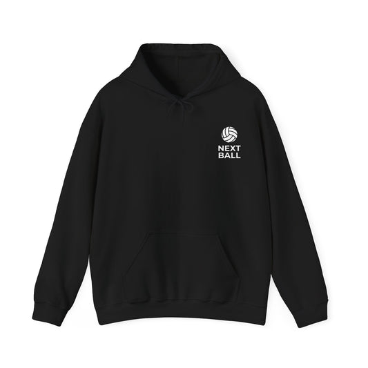 Next ball volleyball hoodie front chest text design