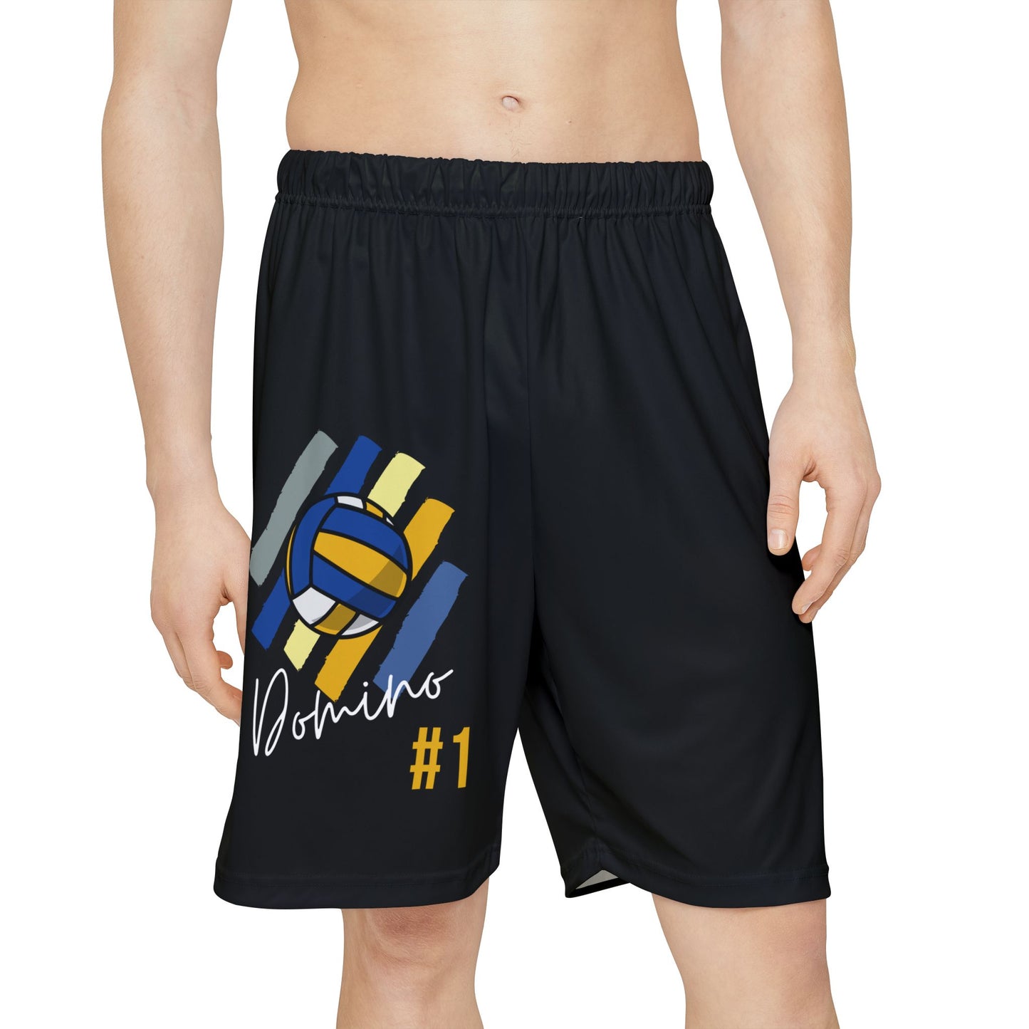 NYC volleyball inspired athletic shorts graphic