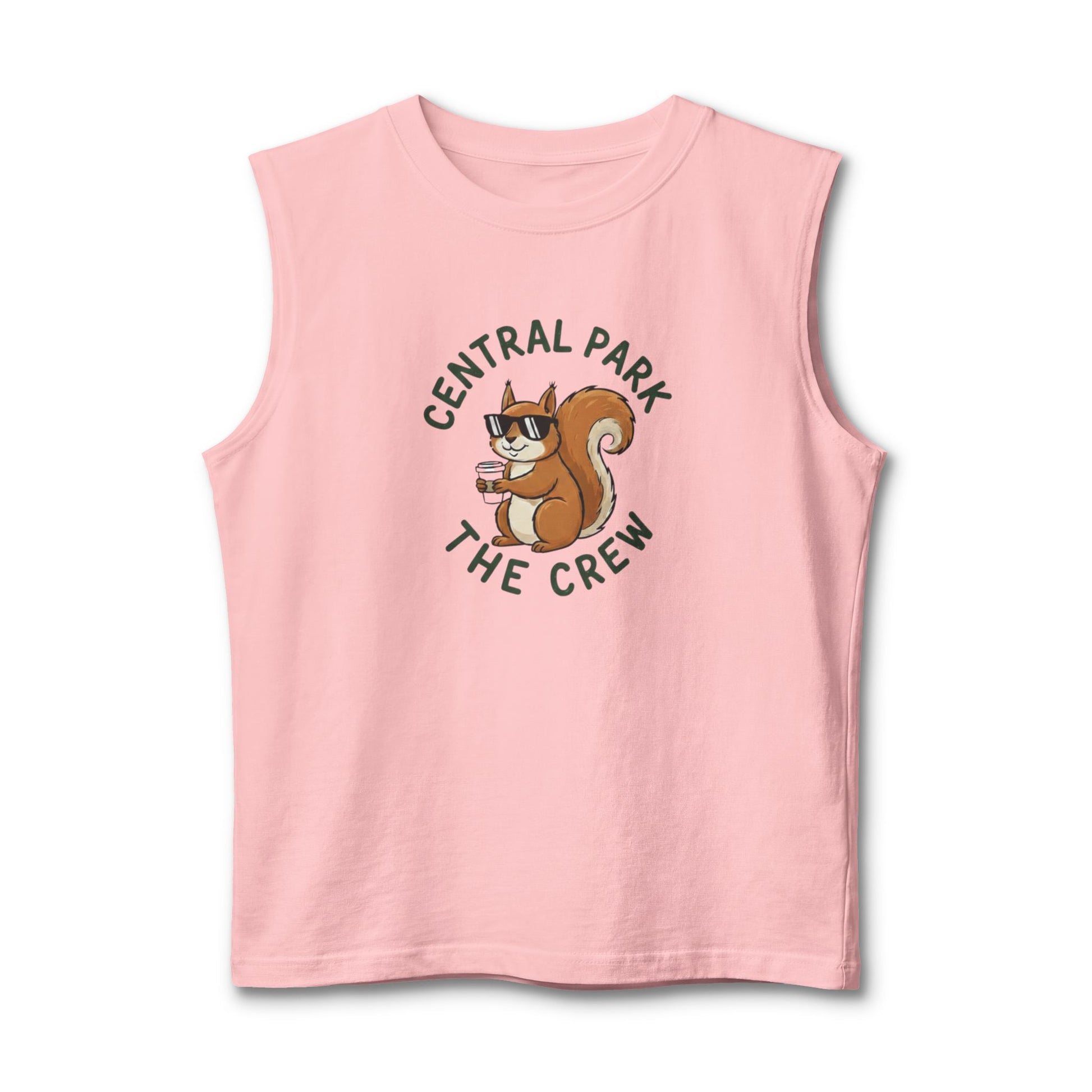 Central Park themed casual tank with crew text
