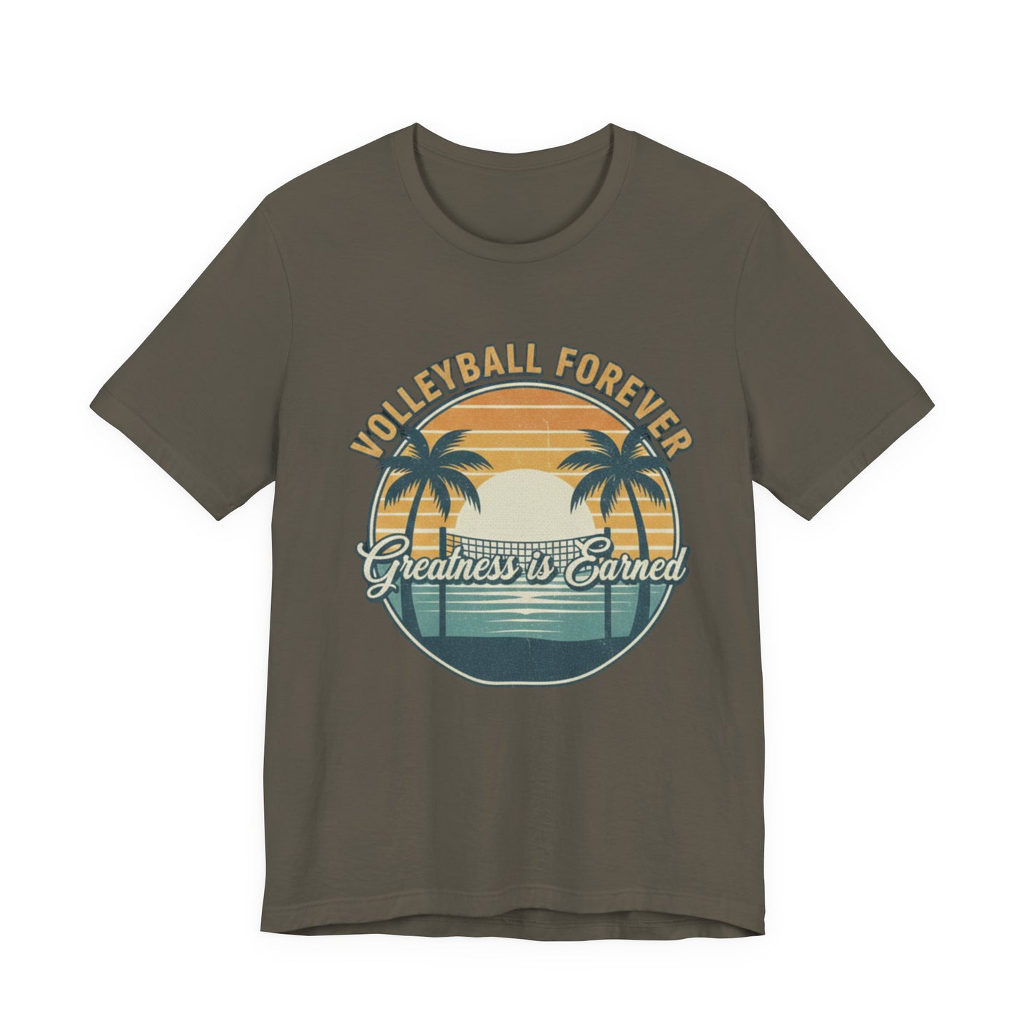 Volleyball Forever clean lettering t-shirt graphic