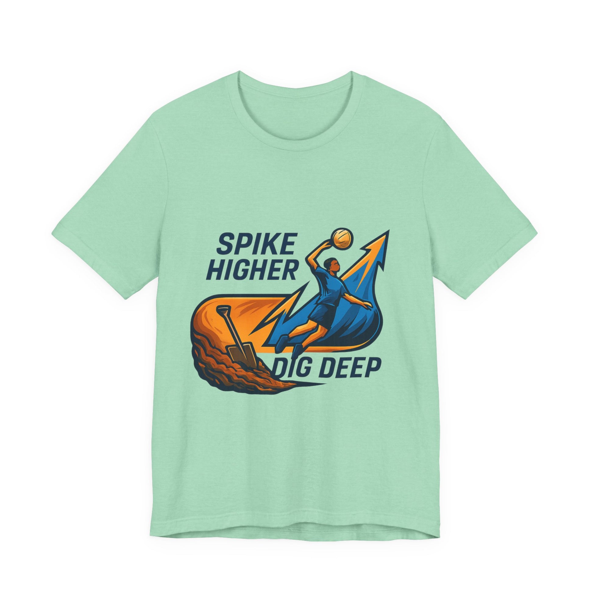 Athletic design with volleyball illustration on t-shirt front