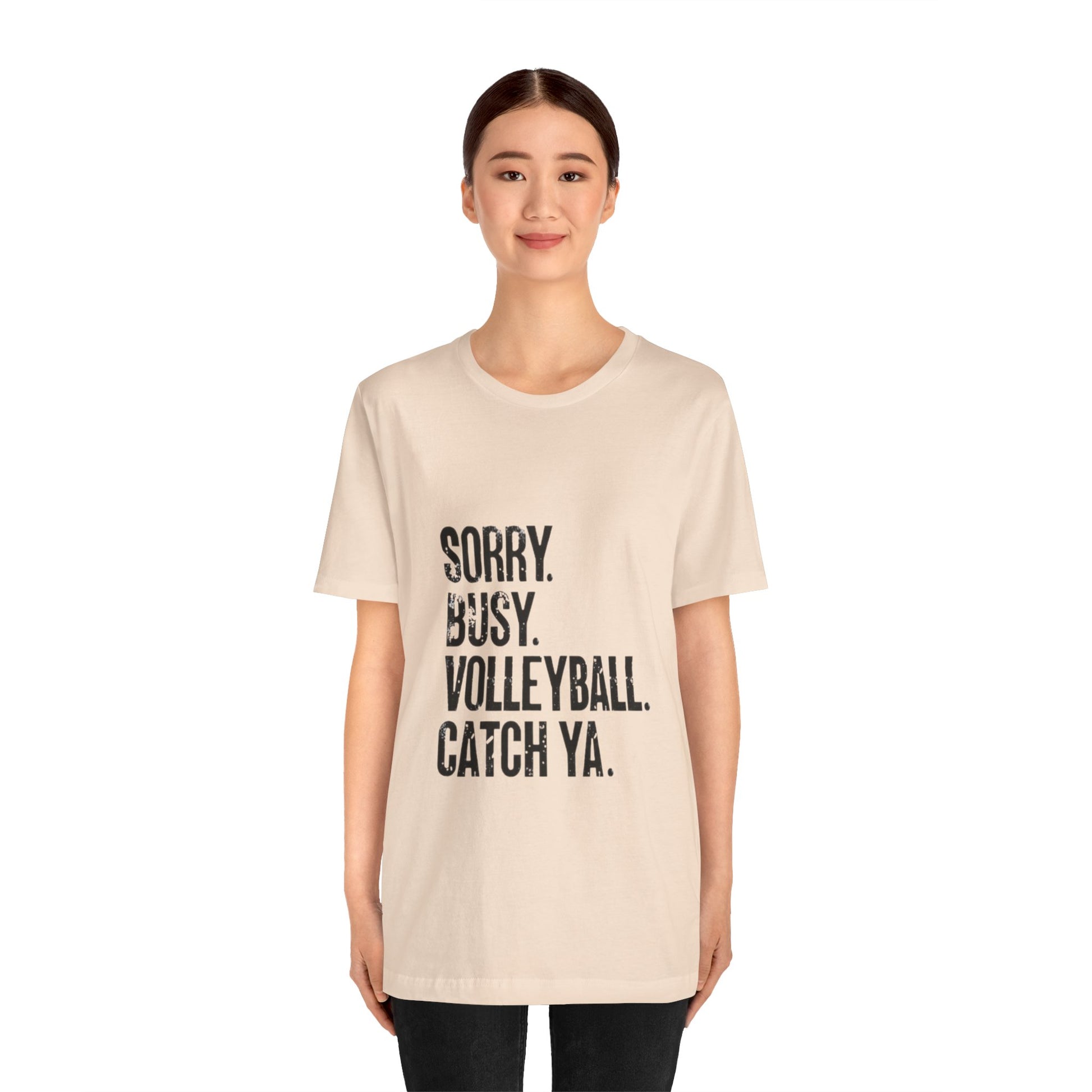 Funny volleyball phrase printed on t-shirt