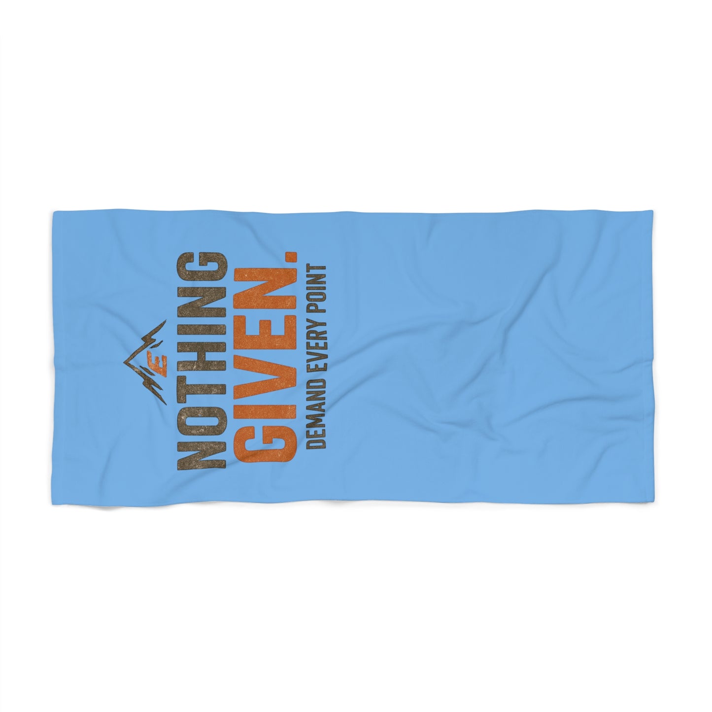 Minimalist sand towel with competitive volleyball quote