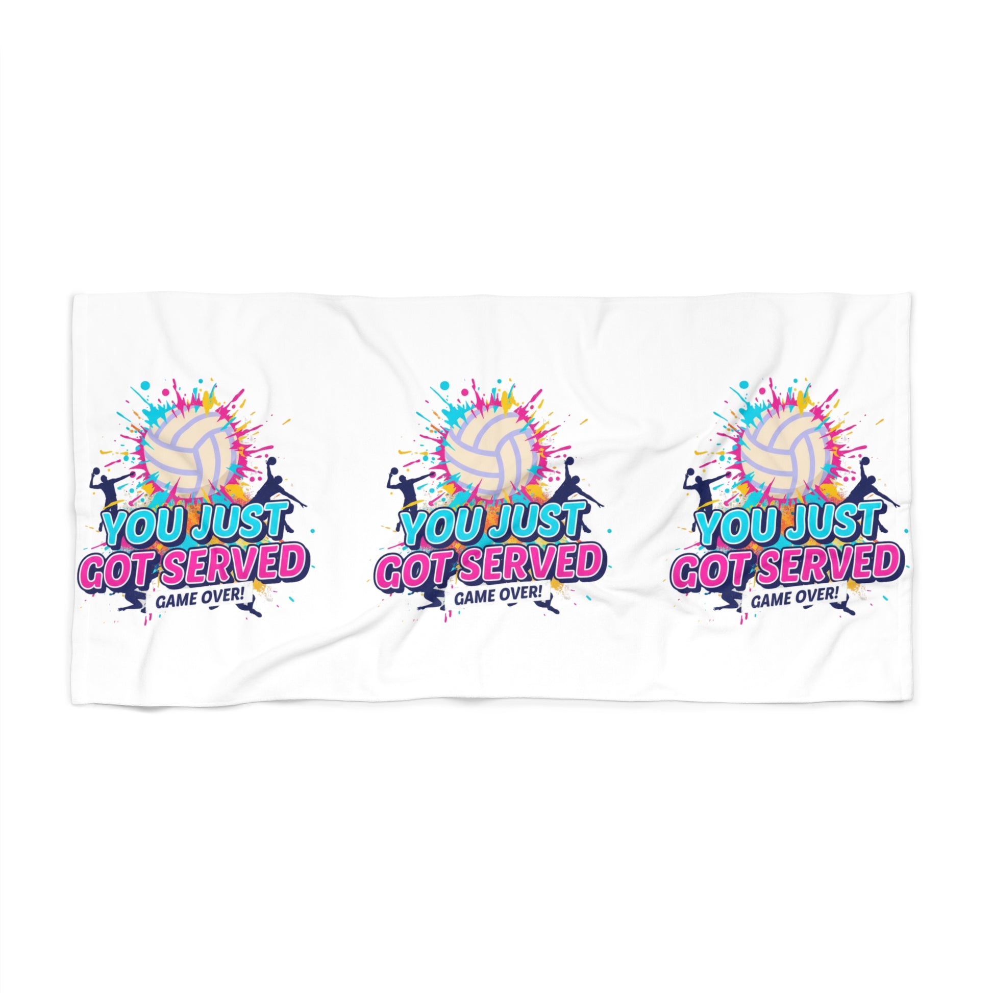 Fun volleyball towel for players and fans